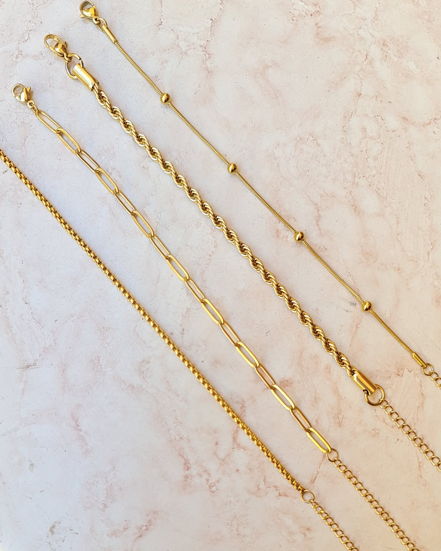 Minimalist Gold Plated Stainless Steel Bracelets