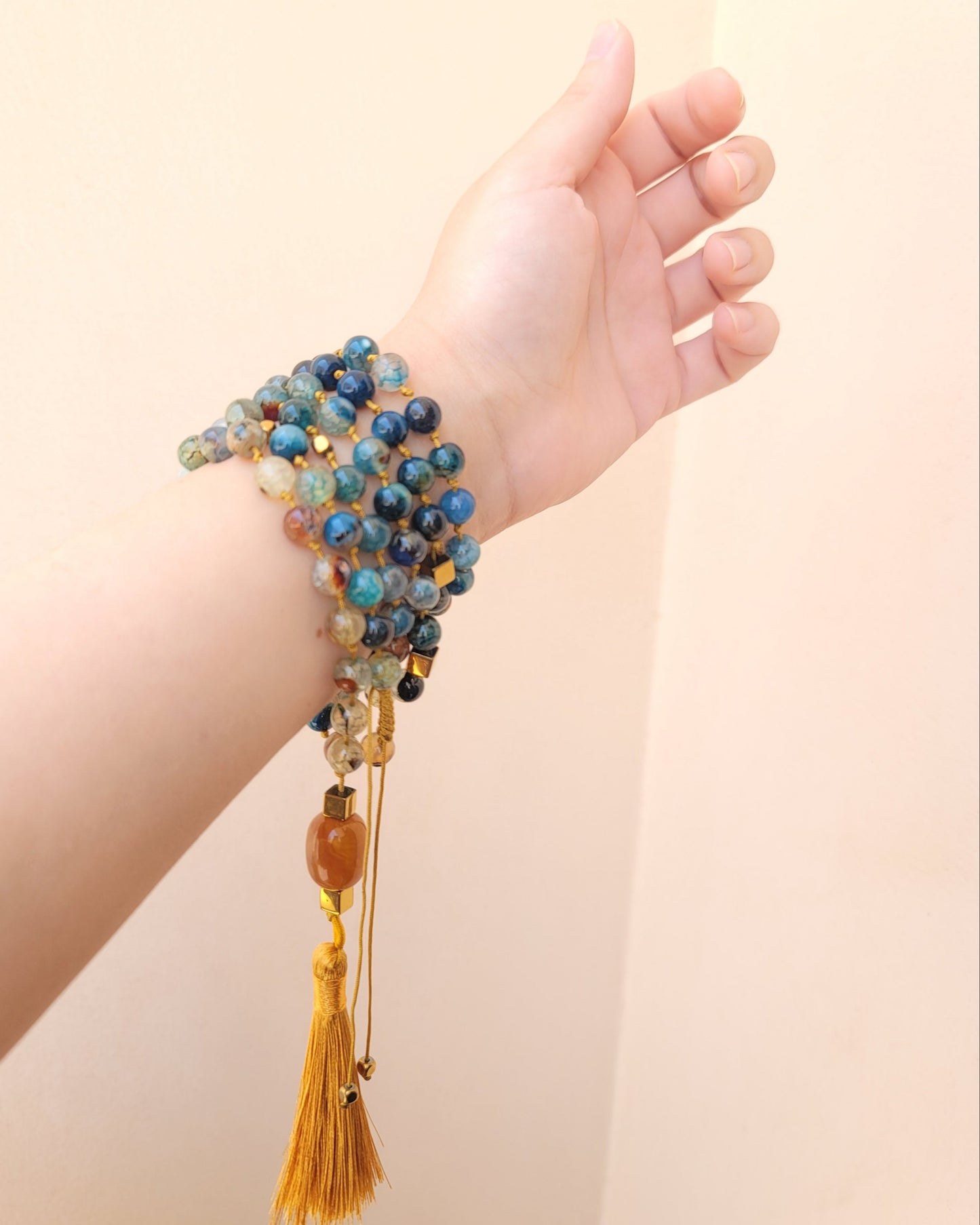 Extra Long Thread 99 Agate Sebha / Necklace / Multilayer Bracelet