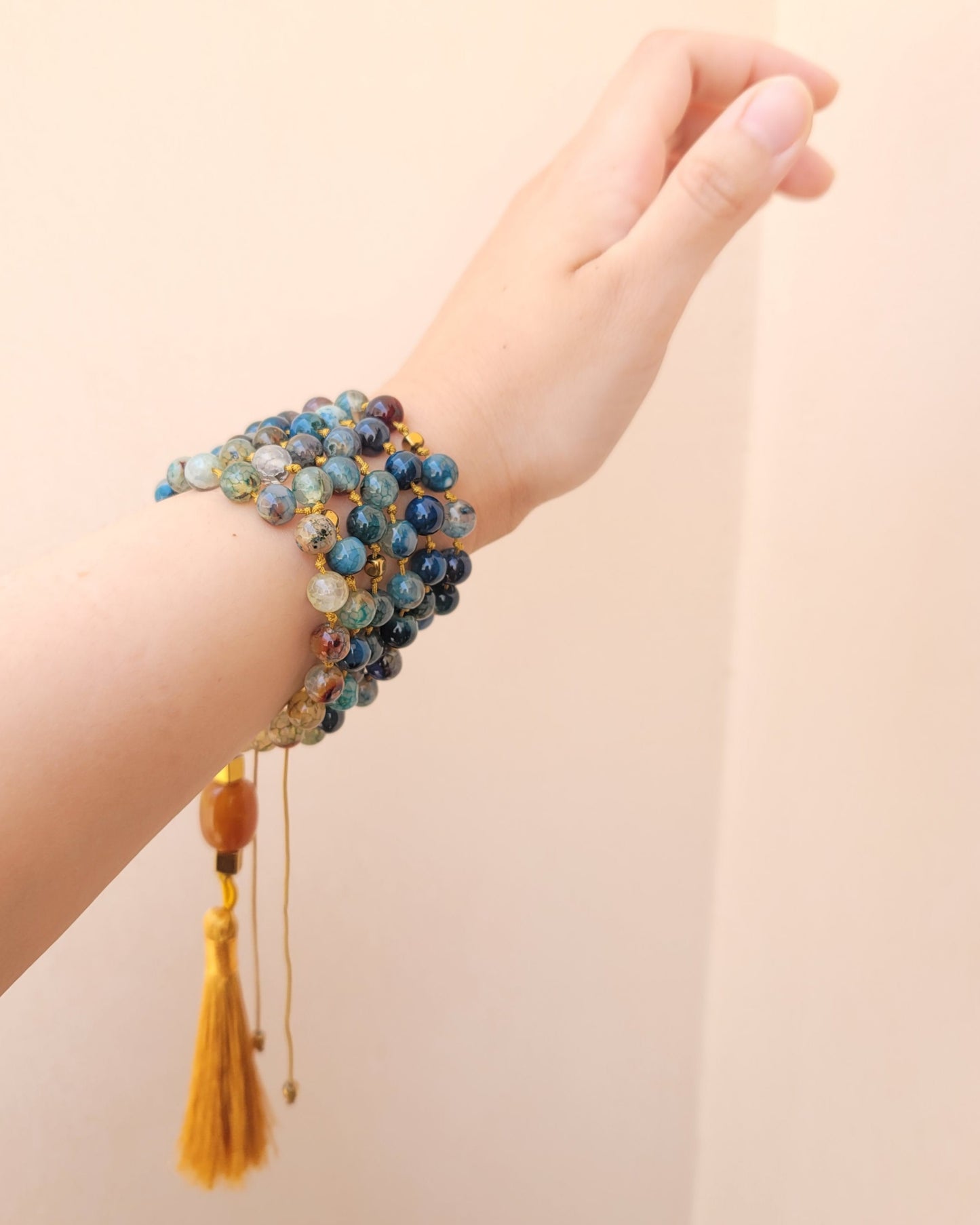 Extra Long Thread 99 Agate Sebha / Necklace / Multilayer Bracelet