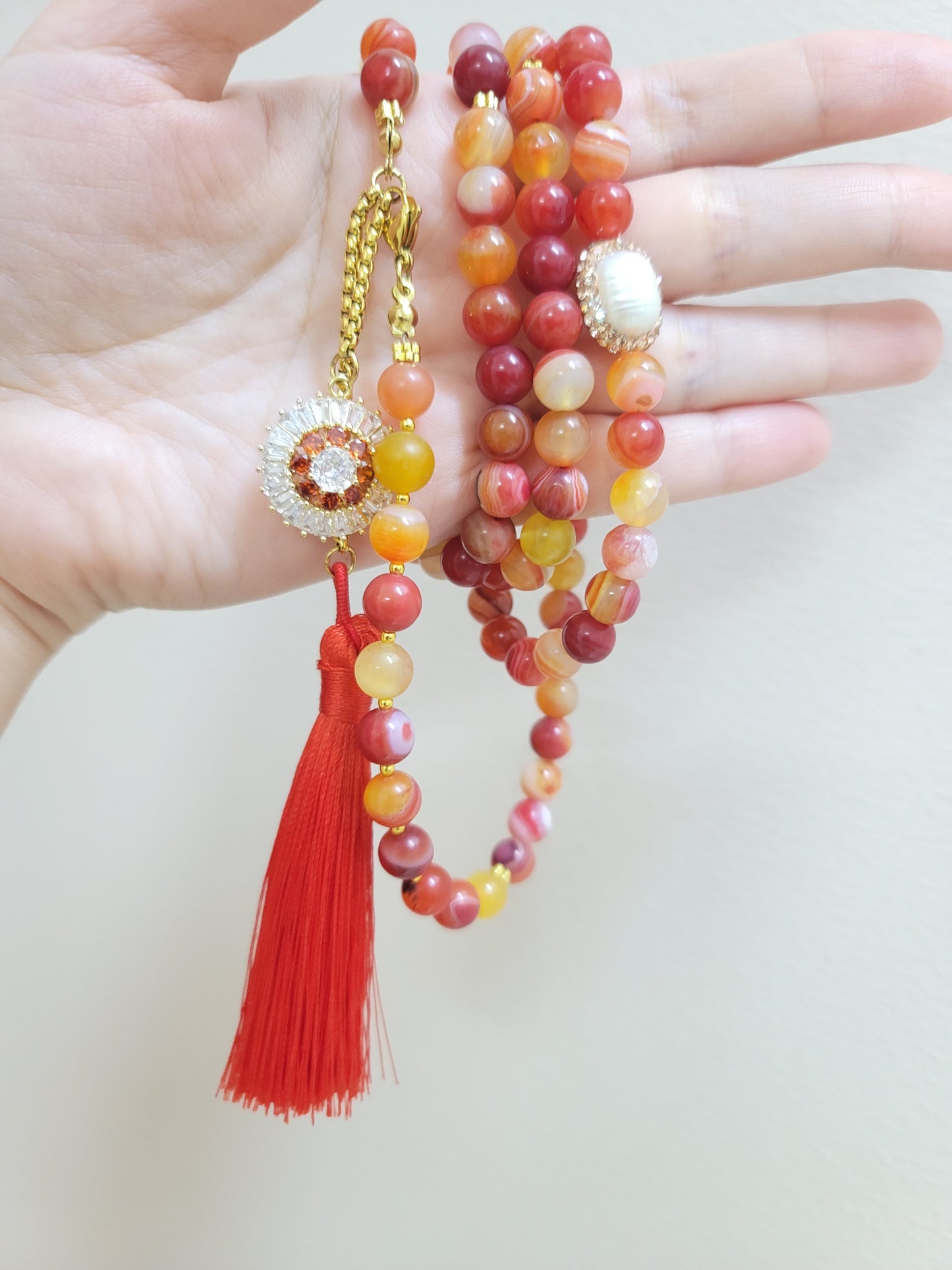 99 Wearable Long Agate Sebha / Necklace