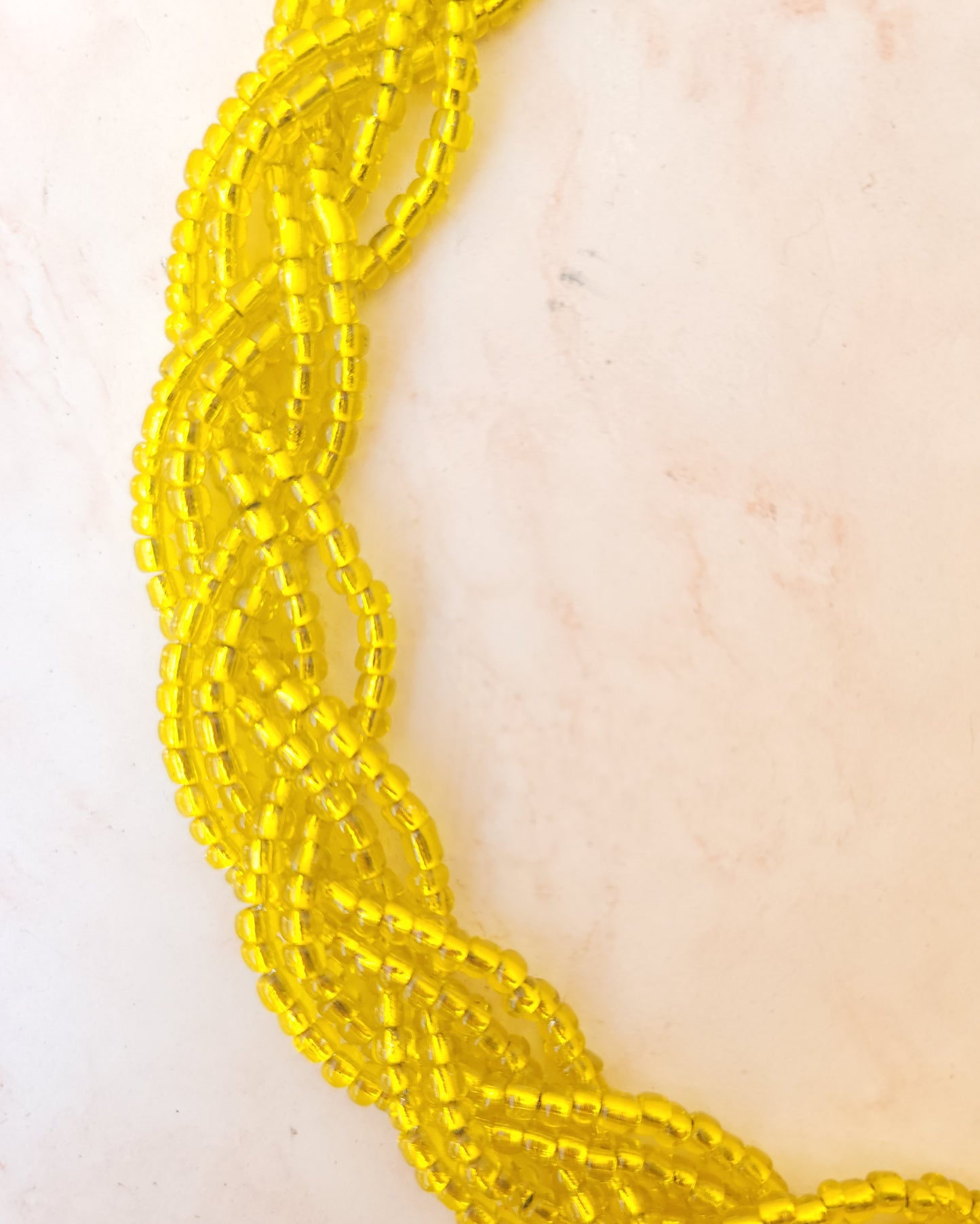 Braided Glittery Beaded Necklace