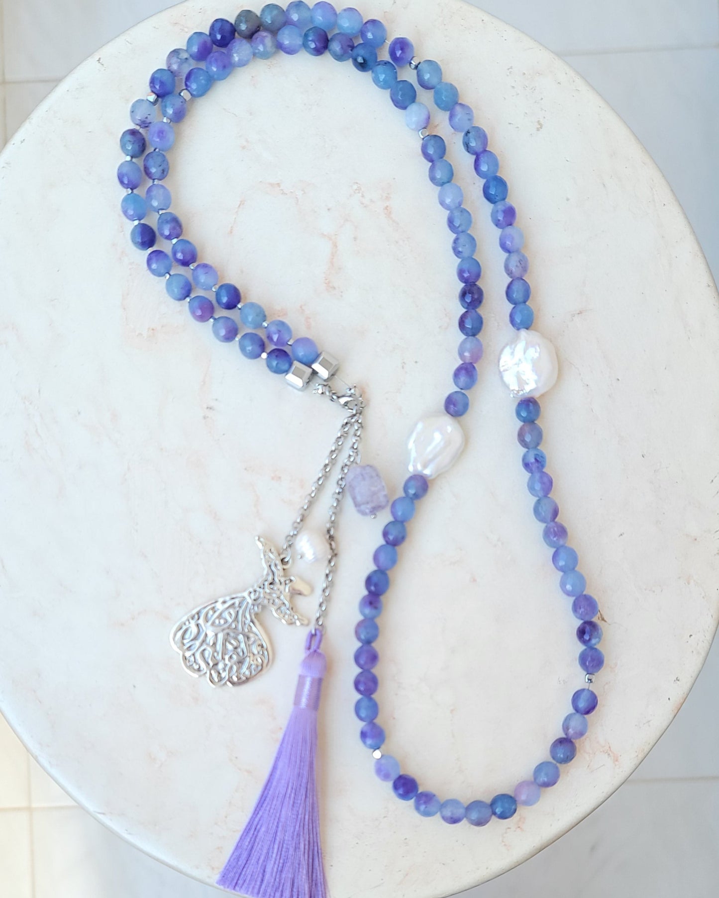 99 Wearable Long Agate Sebha / Necklace