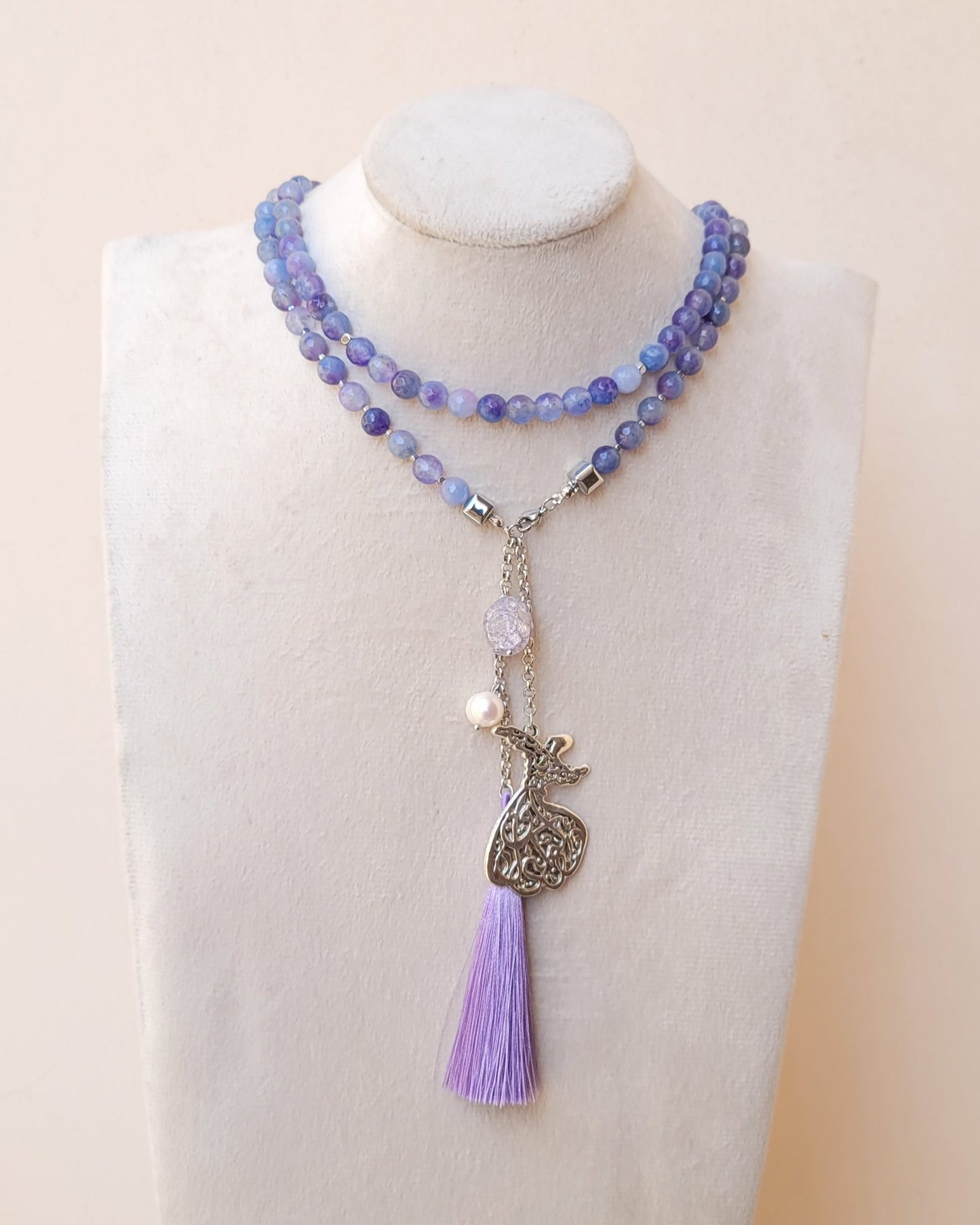 99 Wearable Long Agate Sebha / Necklace