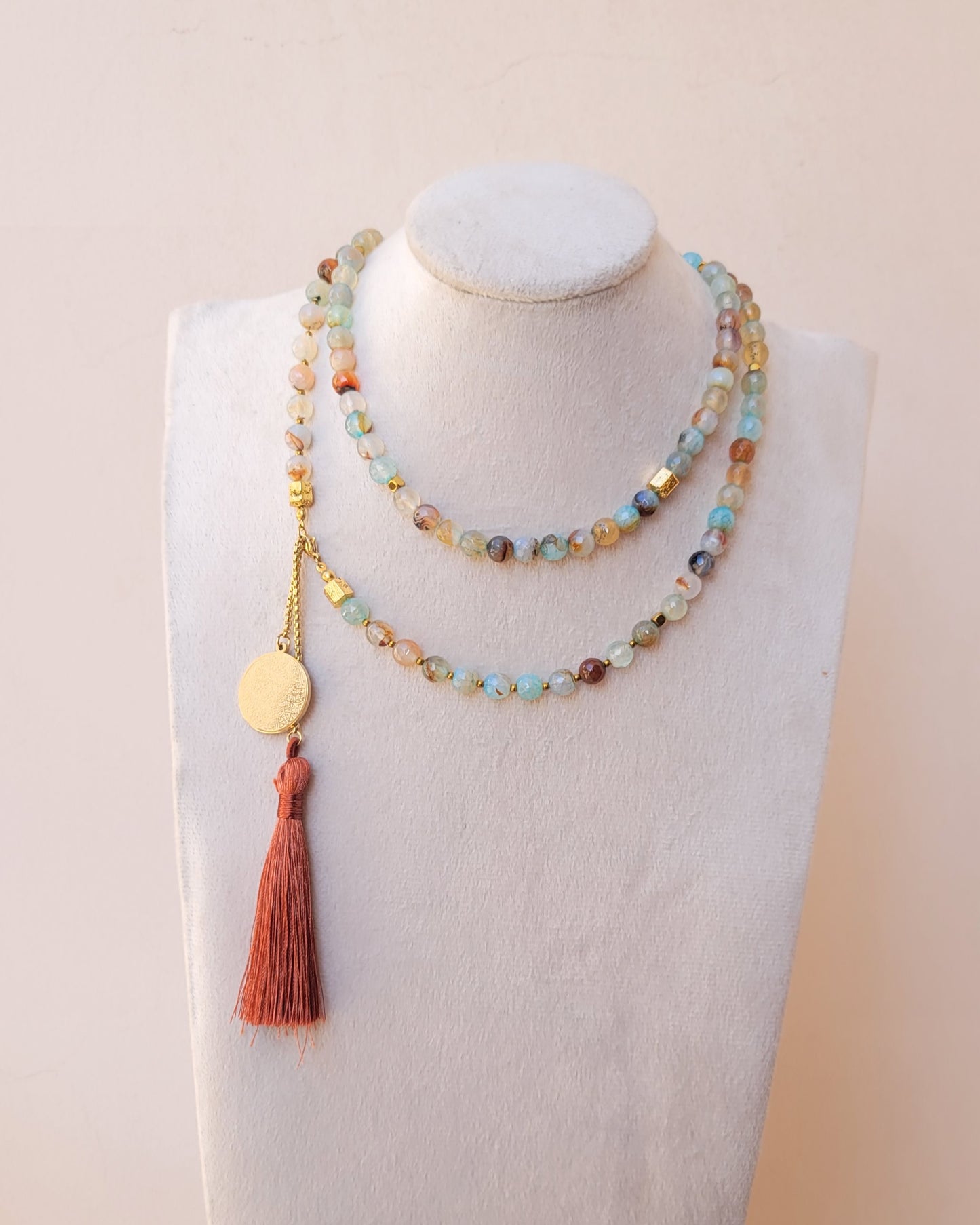 99 Wearable Long Agate Sebha / Necklace (Ayat Alkursi)