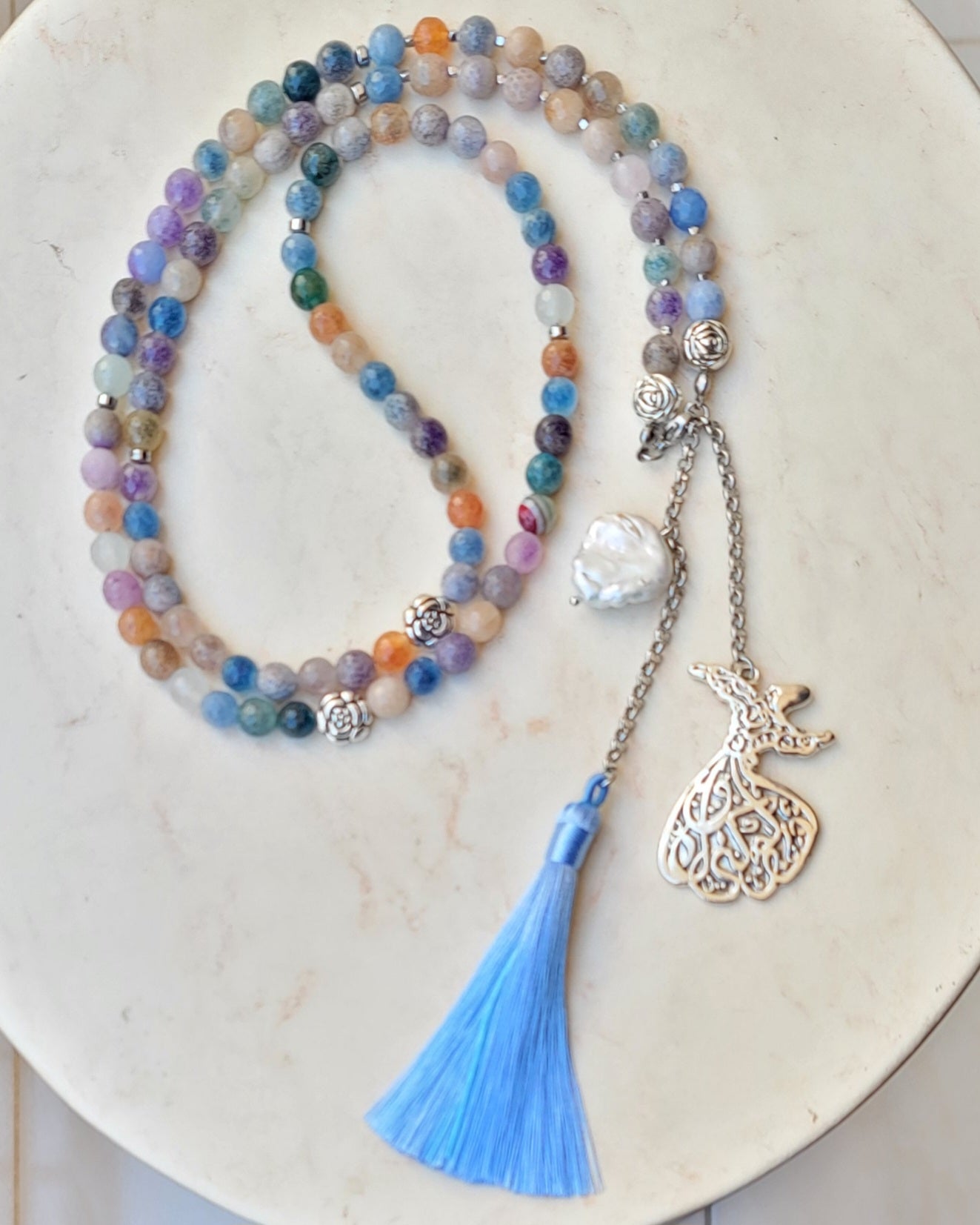 99 Wearable Long Agate Sebha / Necklace