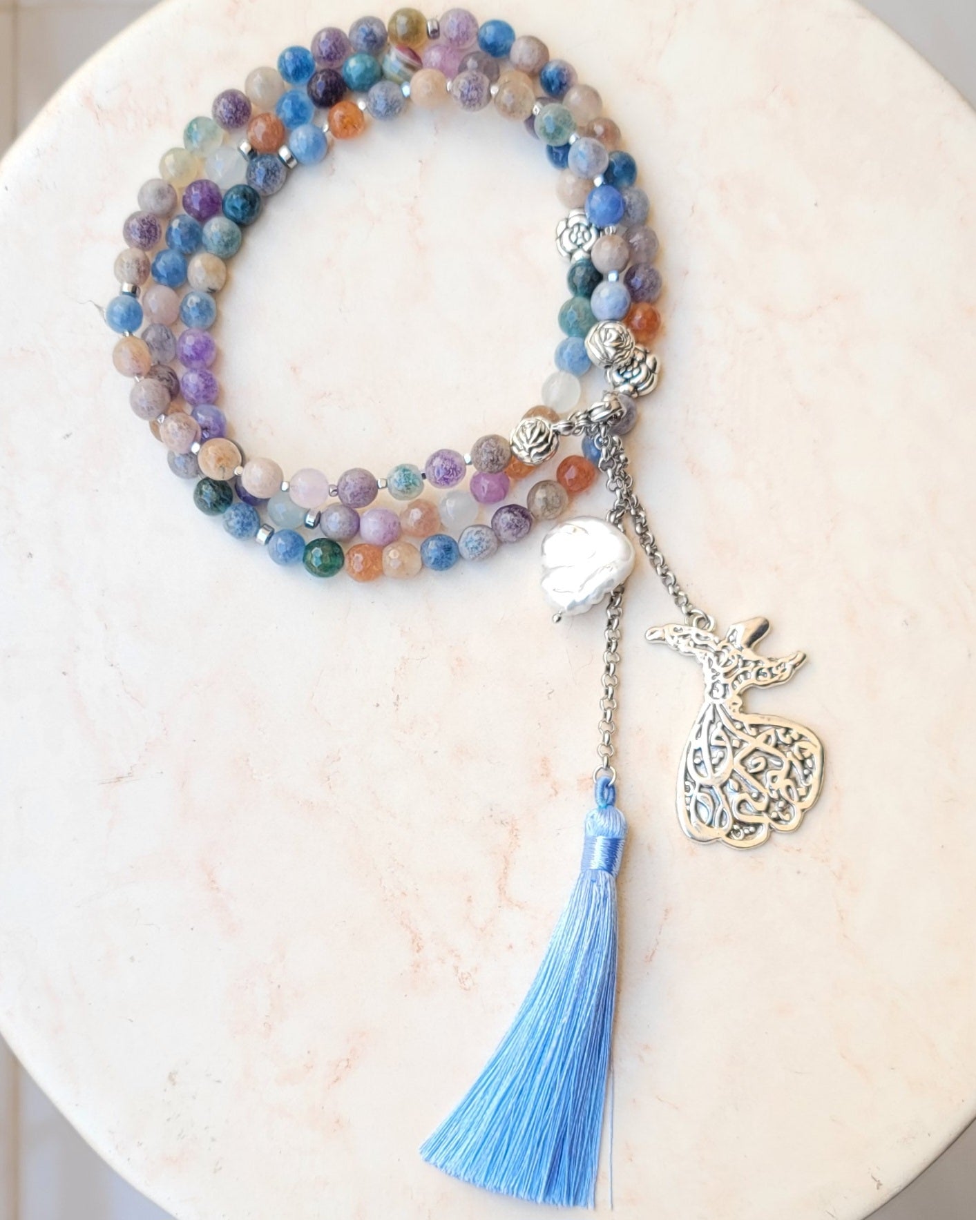 99 Wearable Long Agate Sebha / Necklace