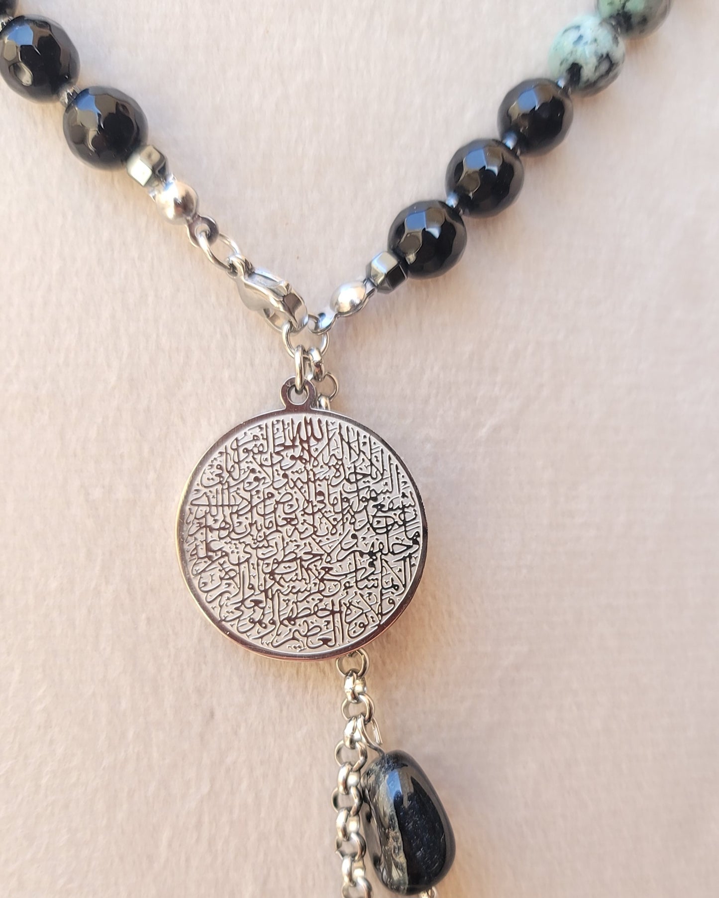 99 Wearable Long Agate Sebha / Necklace (Ayat Alkursi)