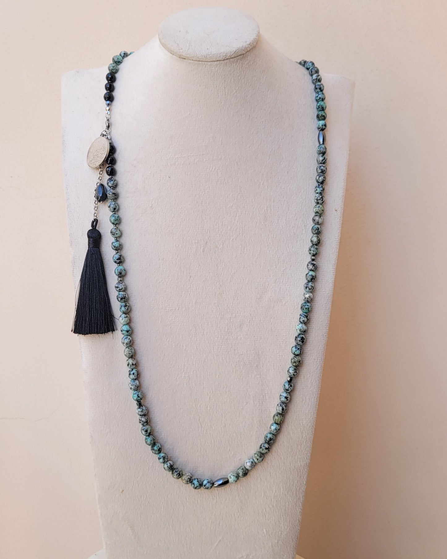 99 Wearable Long Agate Sebha / Necklace (Ayat Alkursi)