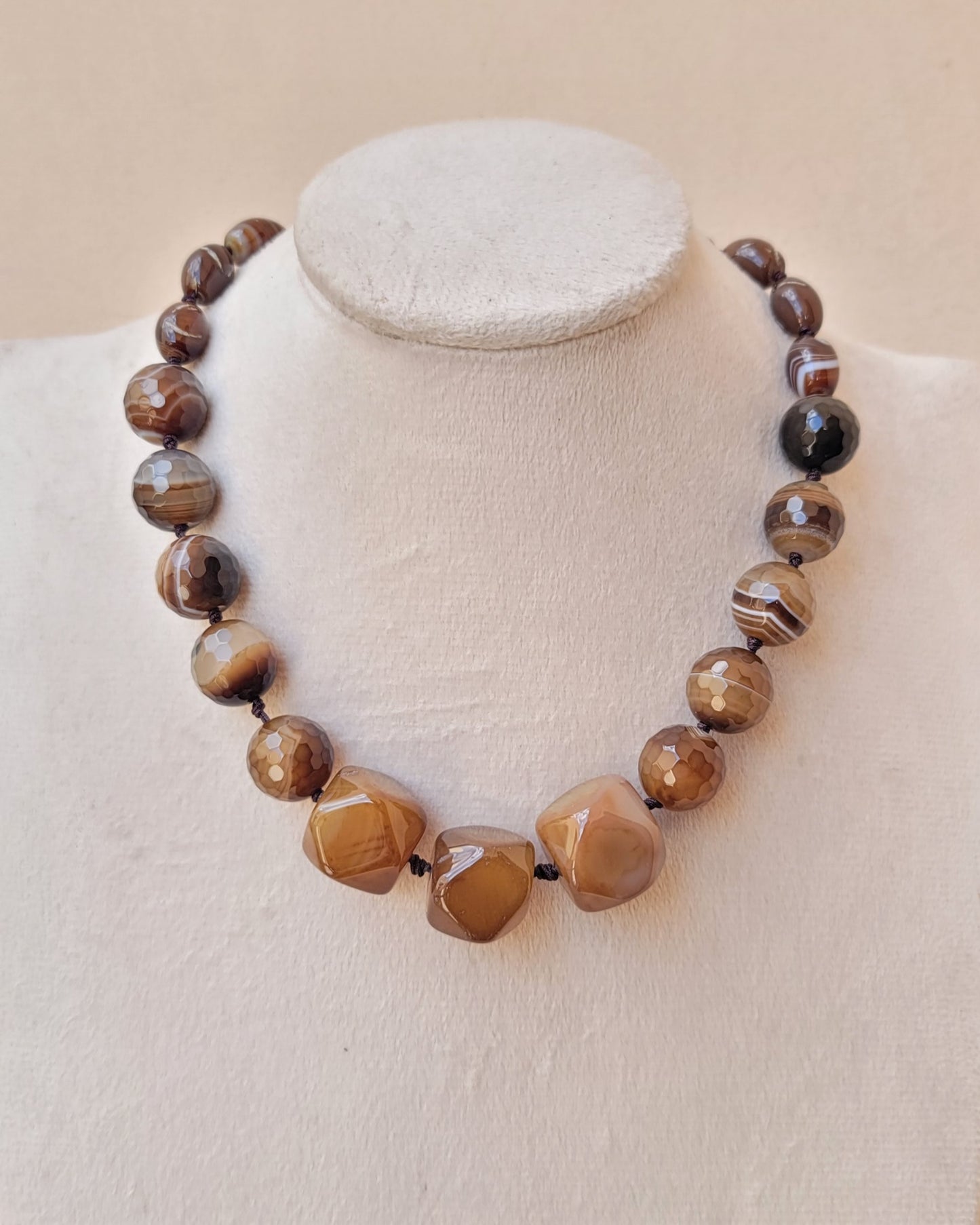 Chunky Brown Agate Necklace