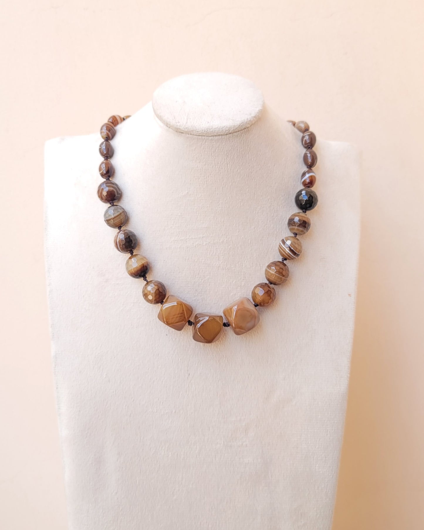 Chunky Brown Agate Necklace