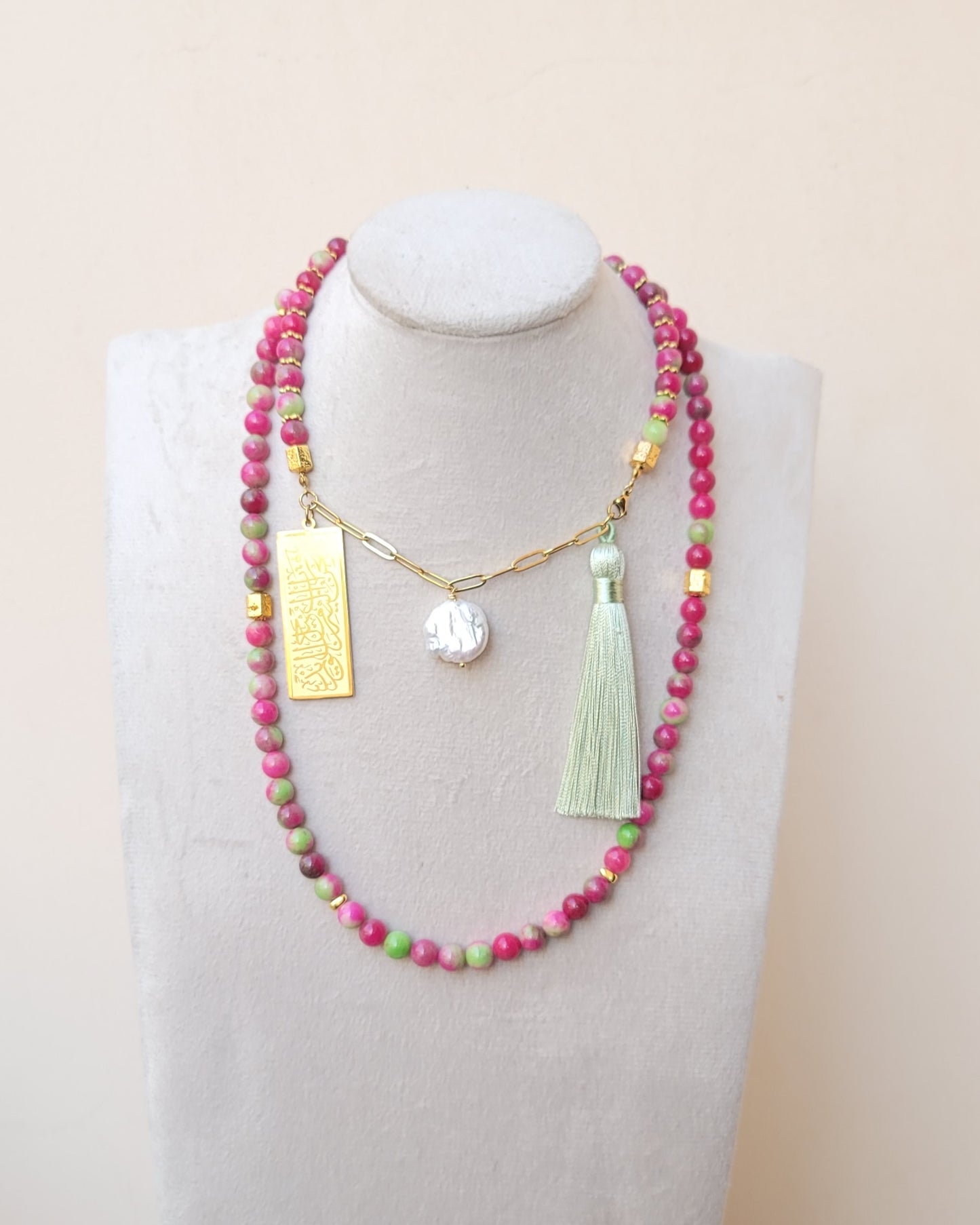 99 Wearable Long Agate Sebha / Necklace