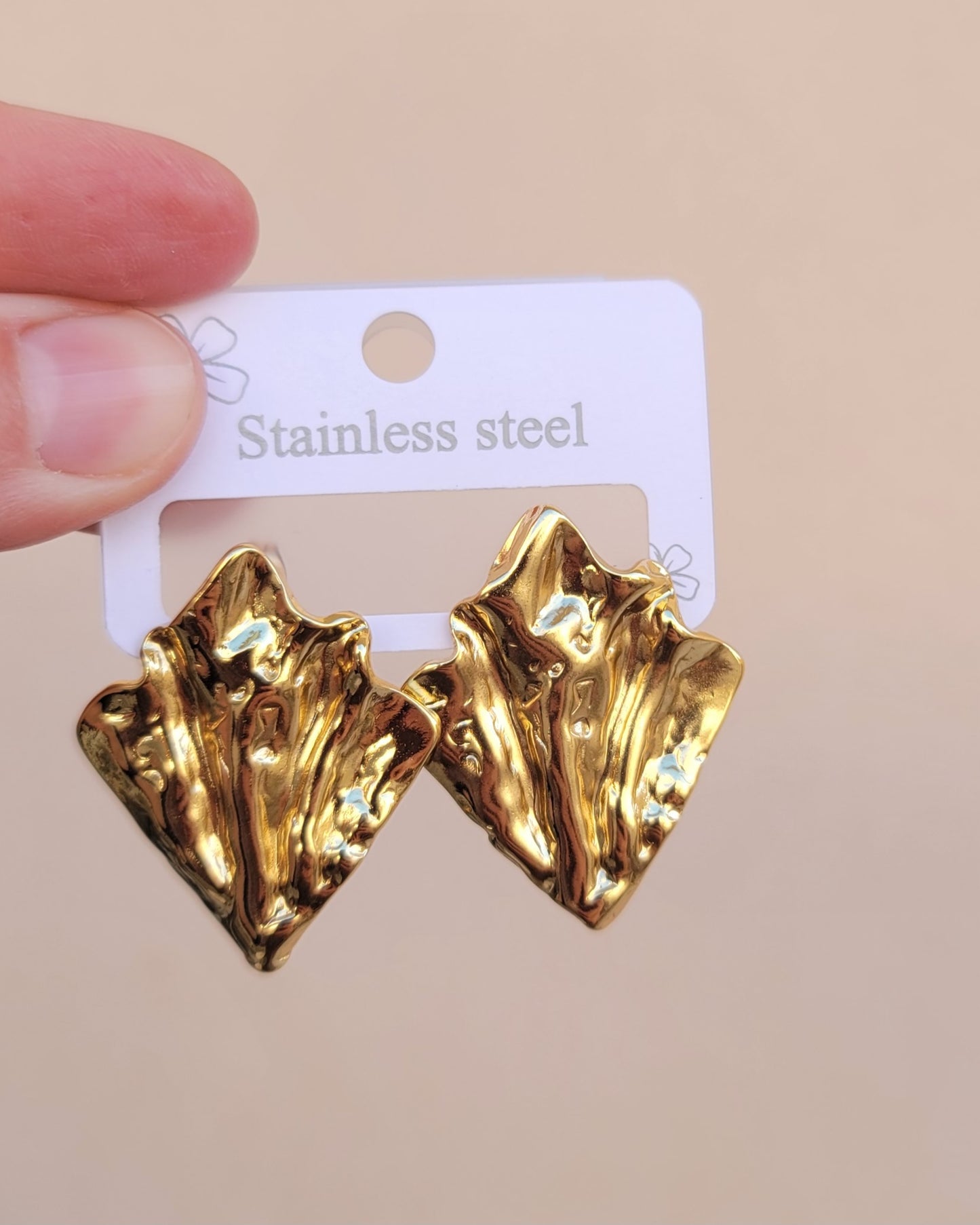 Stainless Steel Gold Plated Earrings