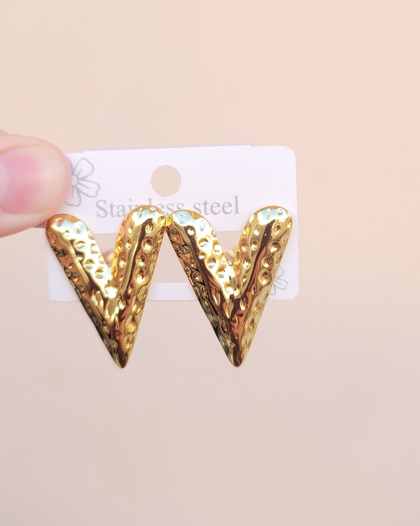 Stainless Steel Gold Plated Earrings
