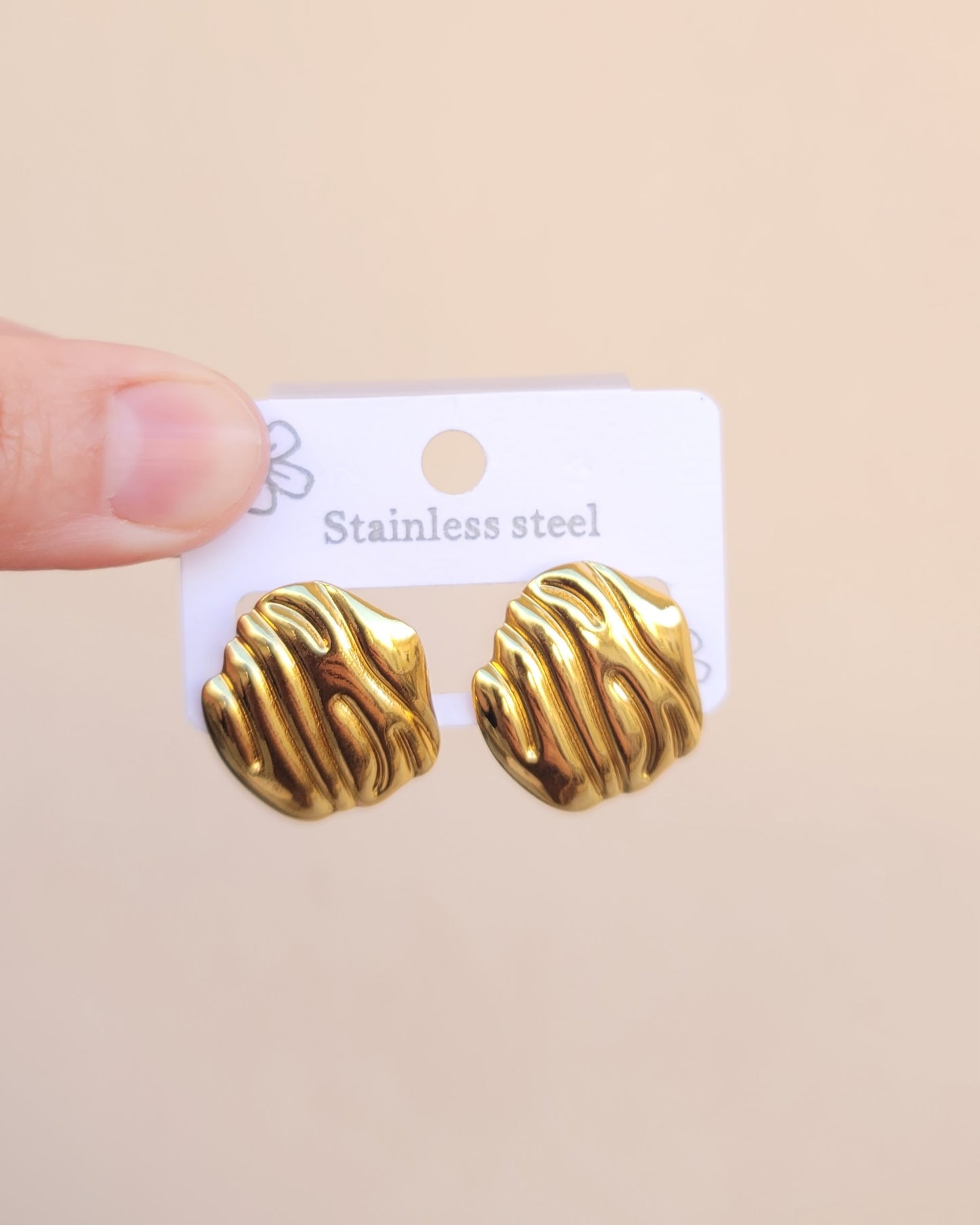Stainless Steel Gold Plated Earrings