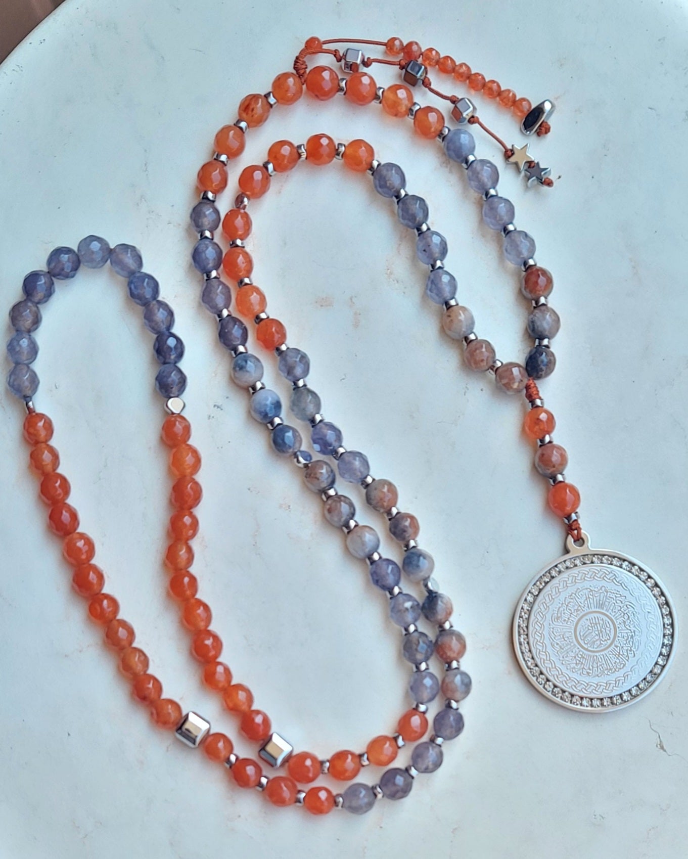 99 Wearable Long Agate Sebha / Necklace