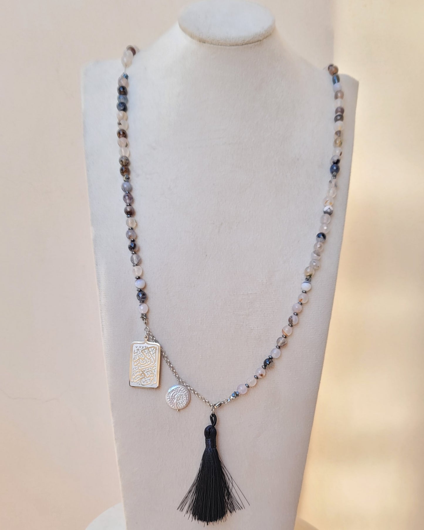 99 Wearable Long Agate Sebha / Necklace