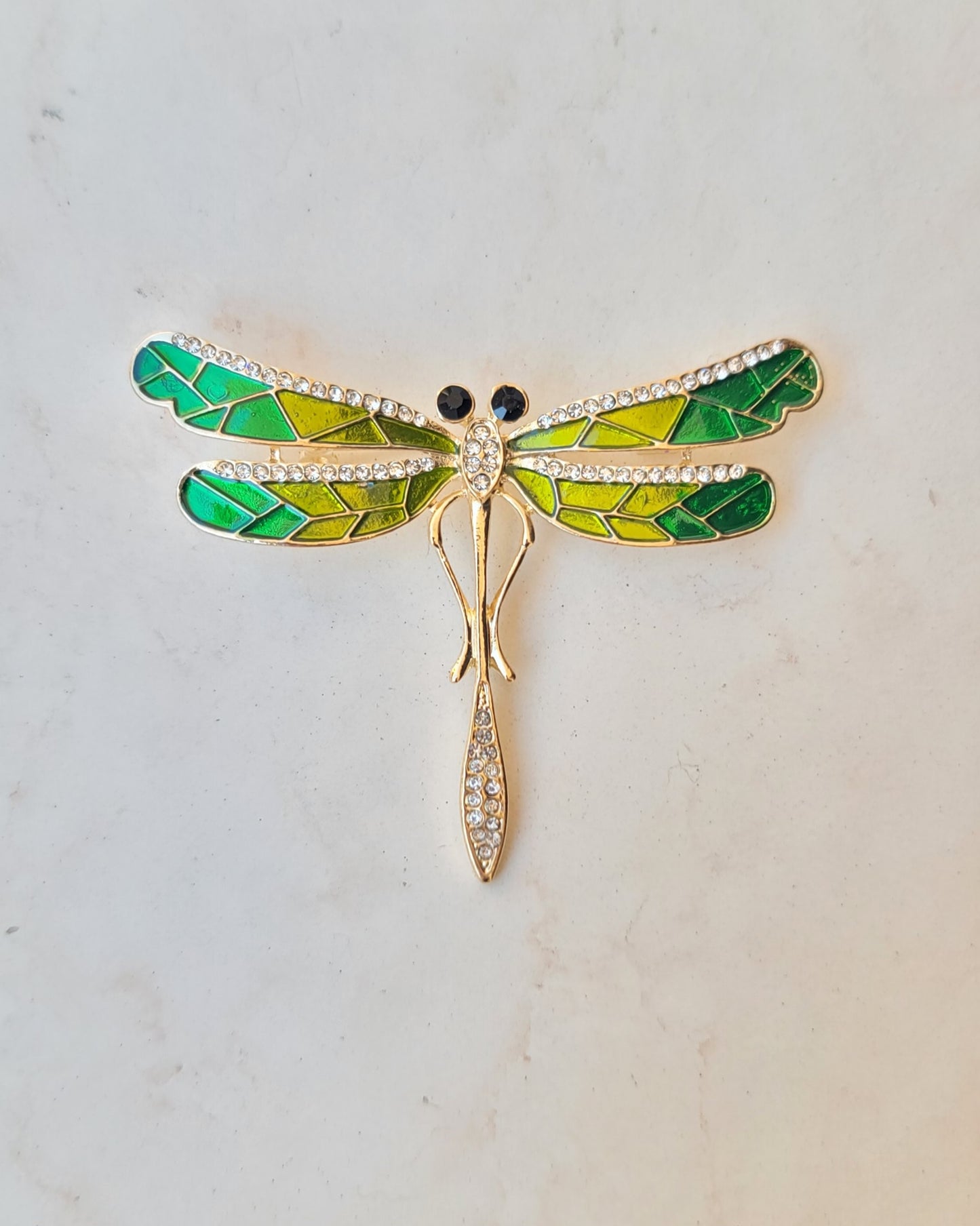 Big Green Dragonfly Brooch