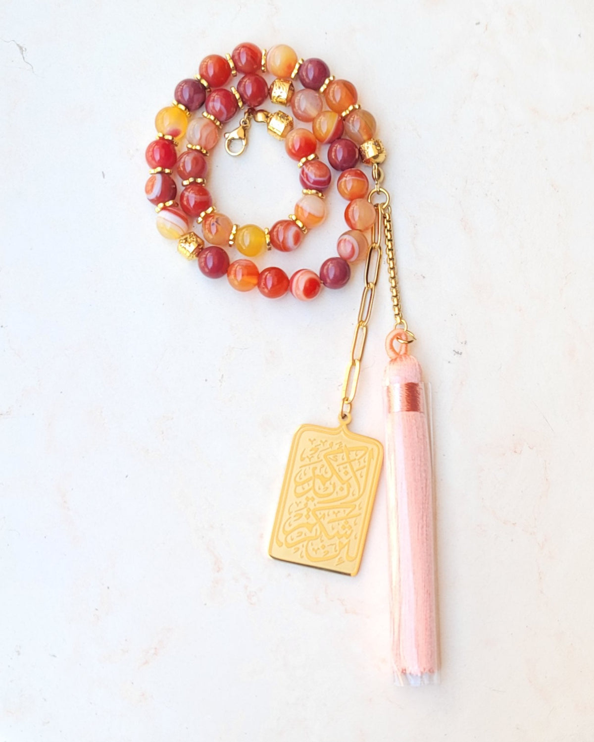 33 Beads Agate Sebha / Two Layers Bracelet