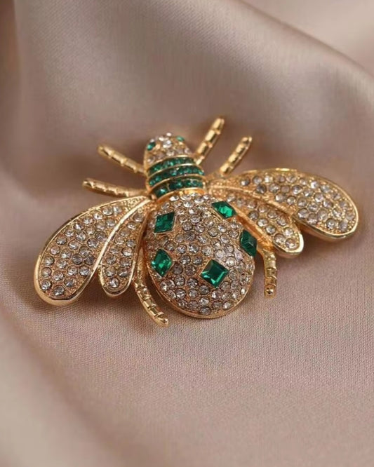 Bee Brooch With Zircon Stones