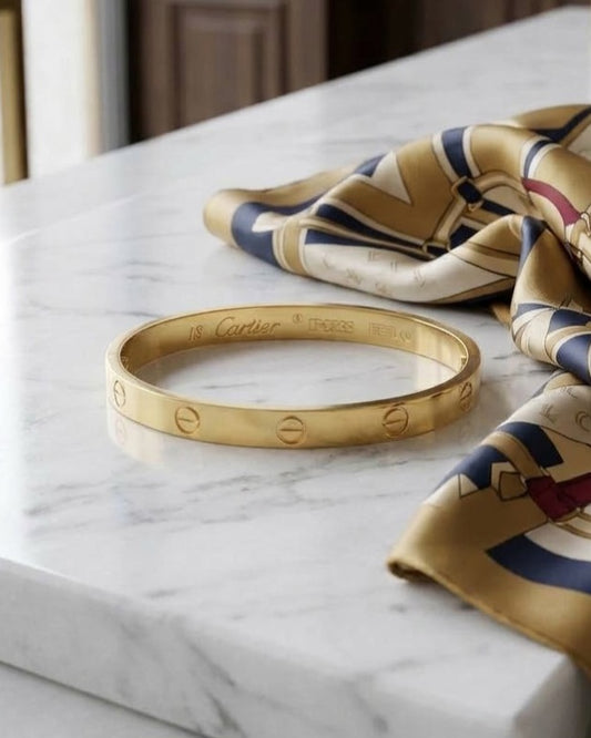 Gold Plated Stainless Steel Cartier Bracelet