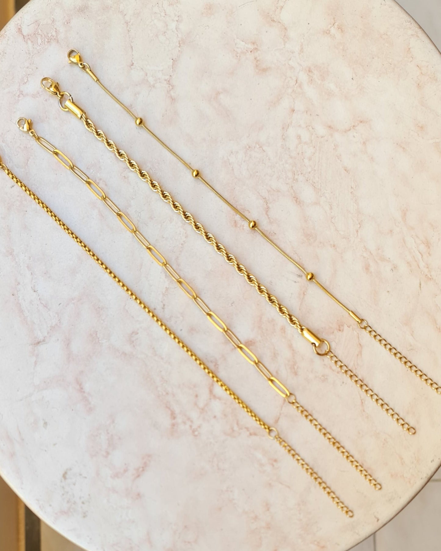 Minimalist Gold Plated Stainless Steel Bracelets