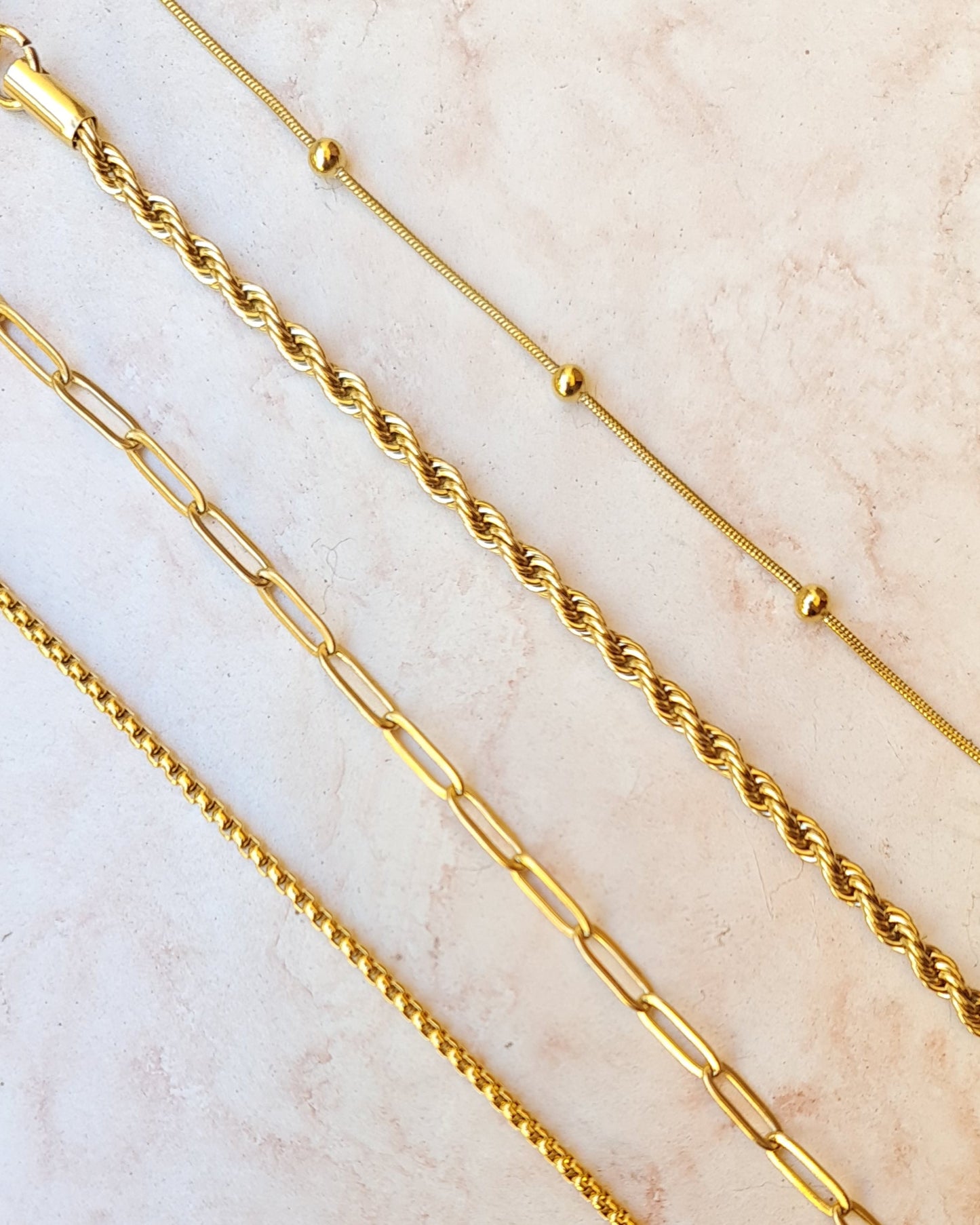 Minimalist Gold Plated Stainless Steel Bracelets