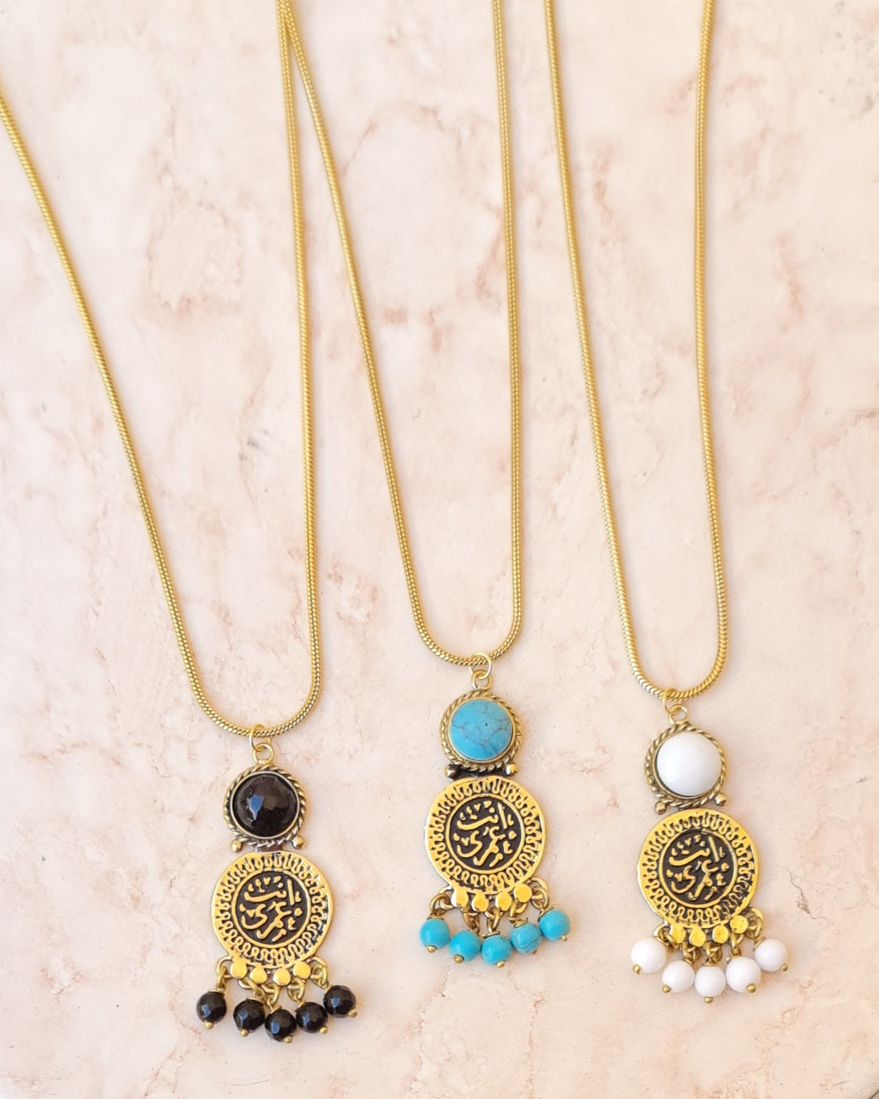 Vintage Copper & Stones Necklaces