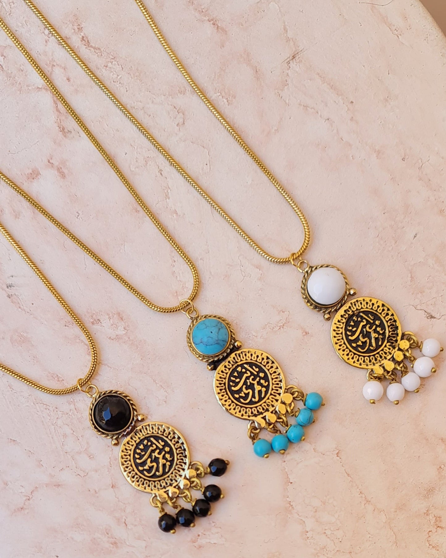 Vintage Copper & Stones Necklaces