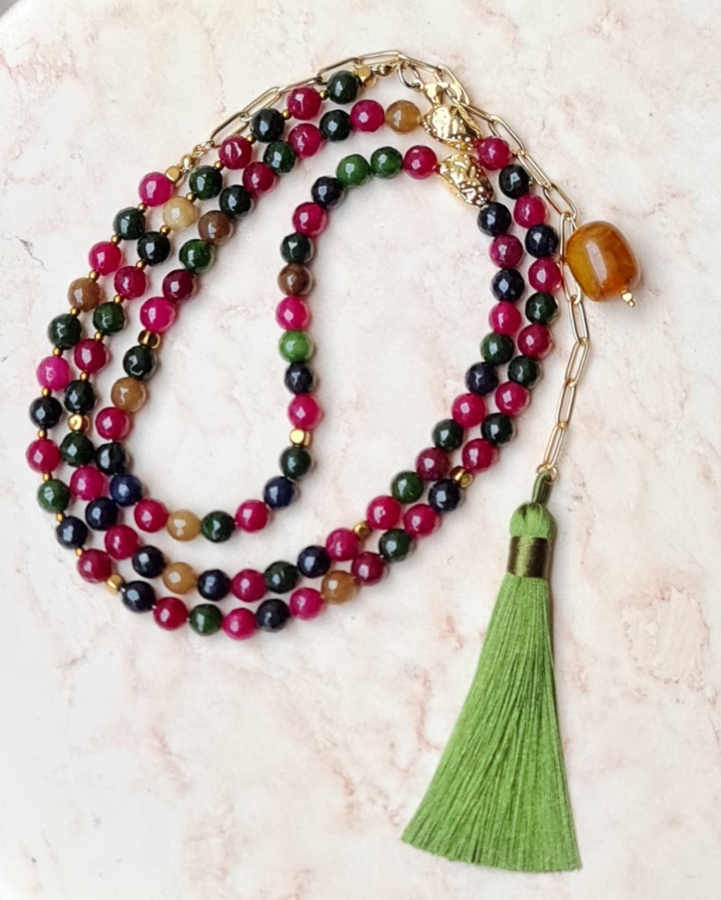 99 Wearable Long Agate Sebha / Necklace