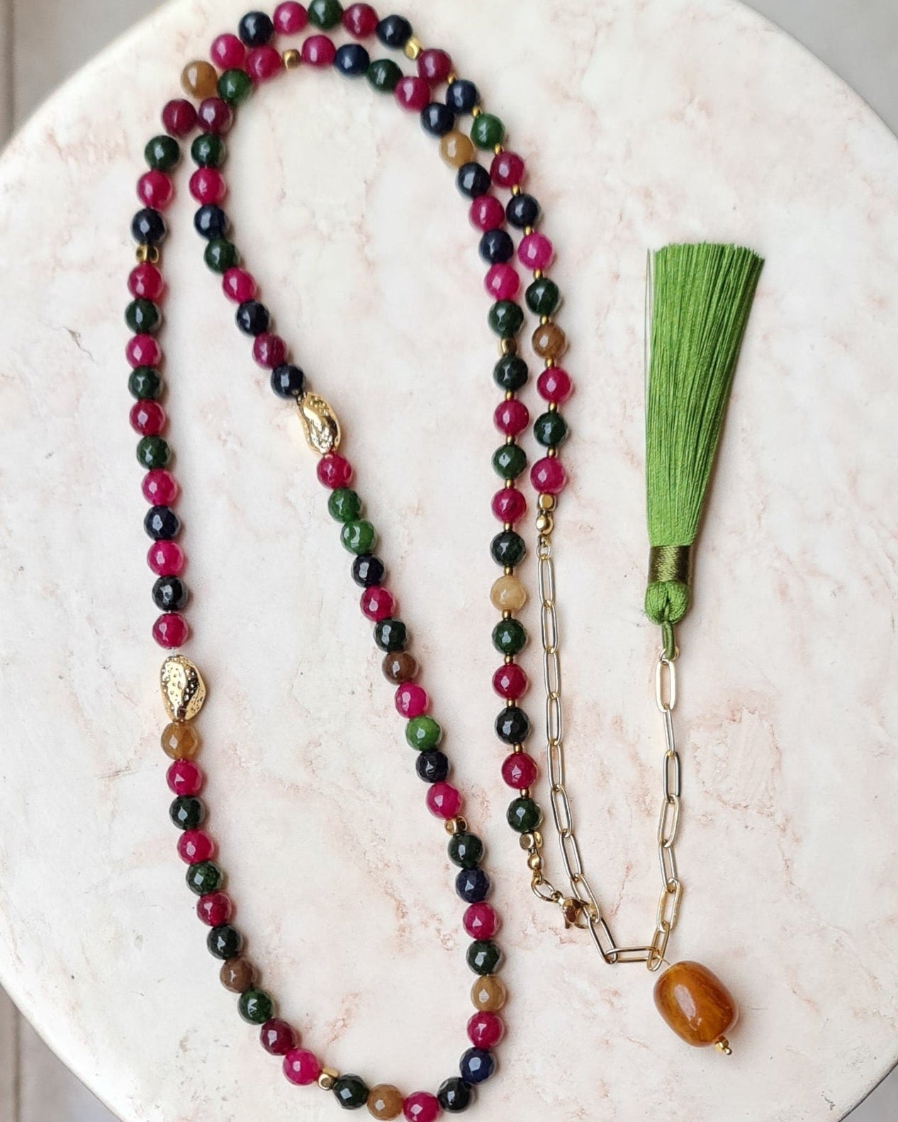 99 Wearable Long Agate Sebha / Necklace