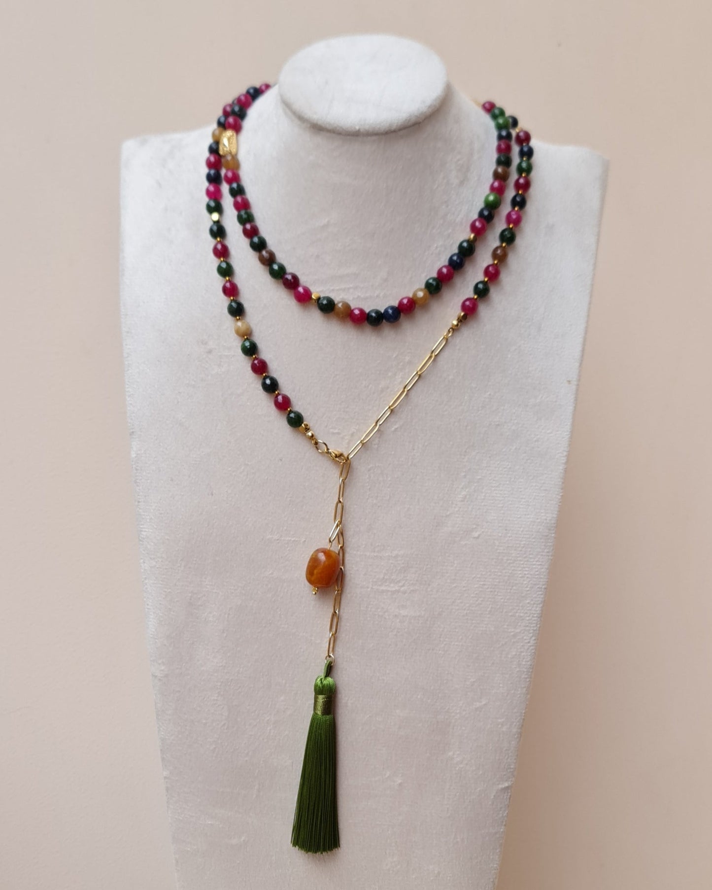 99 Wearable Long Agate Sebha / Necklace