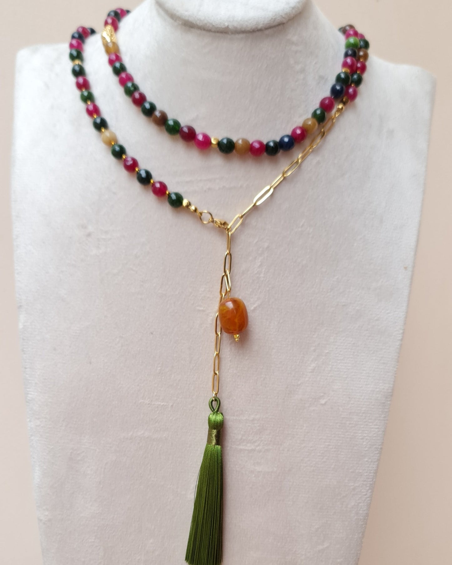 99 Wearable Long Agate Sebha / Necklace