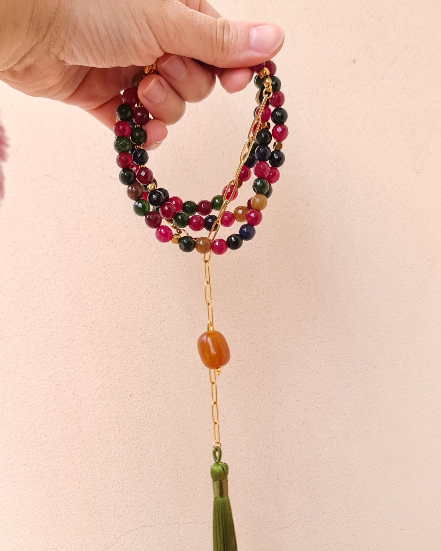 99 Wearable Long Agate Sebha / Necklace