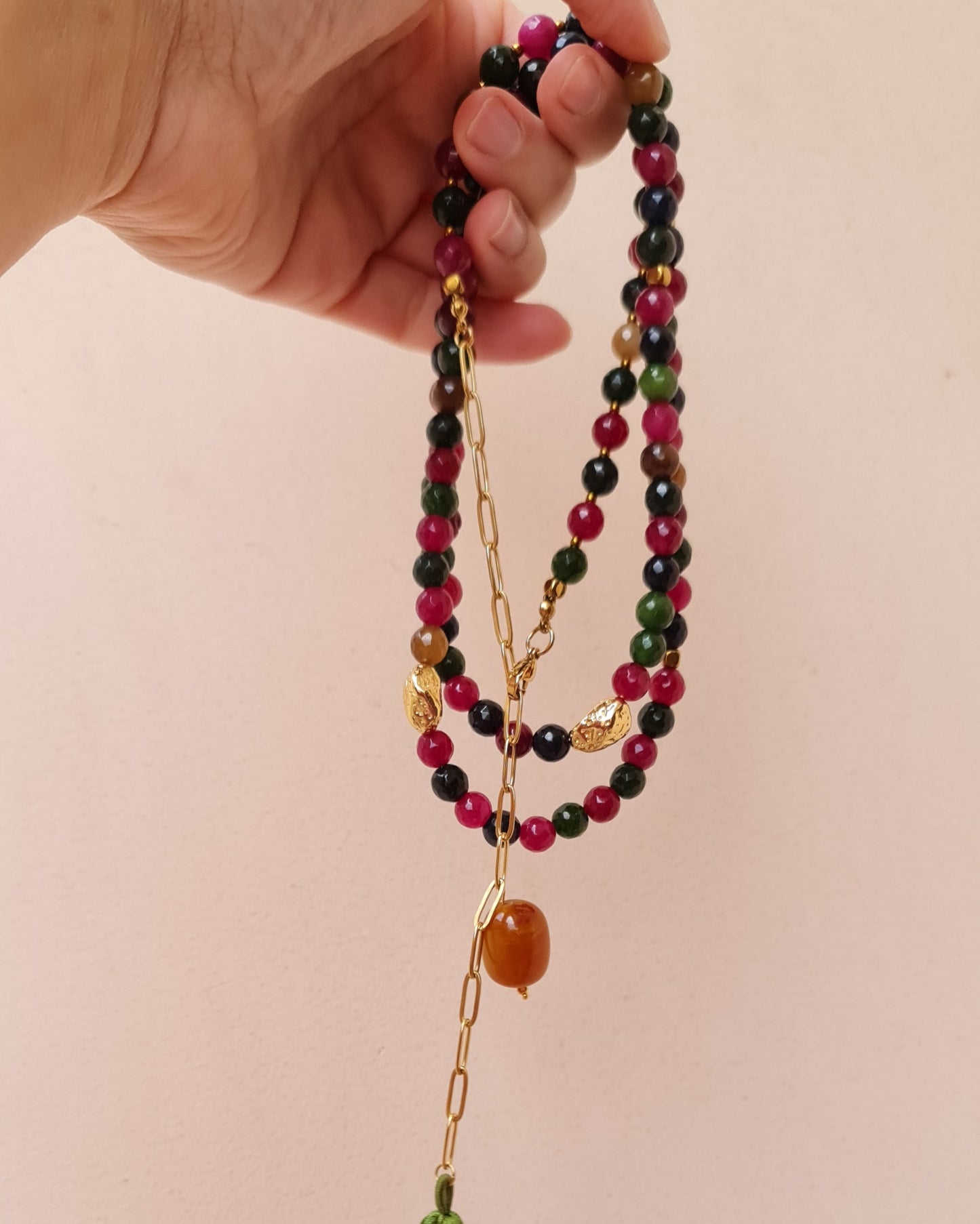 99 Wearable Long Agate Sebha / Necklace