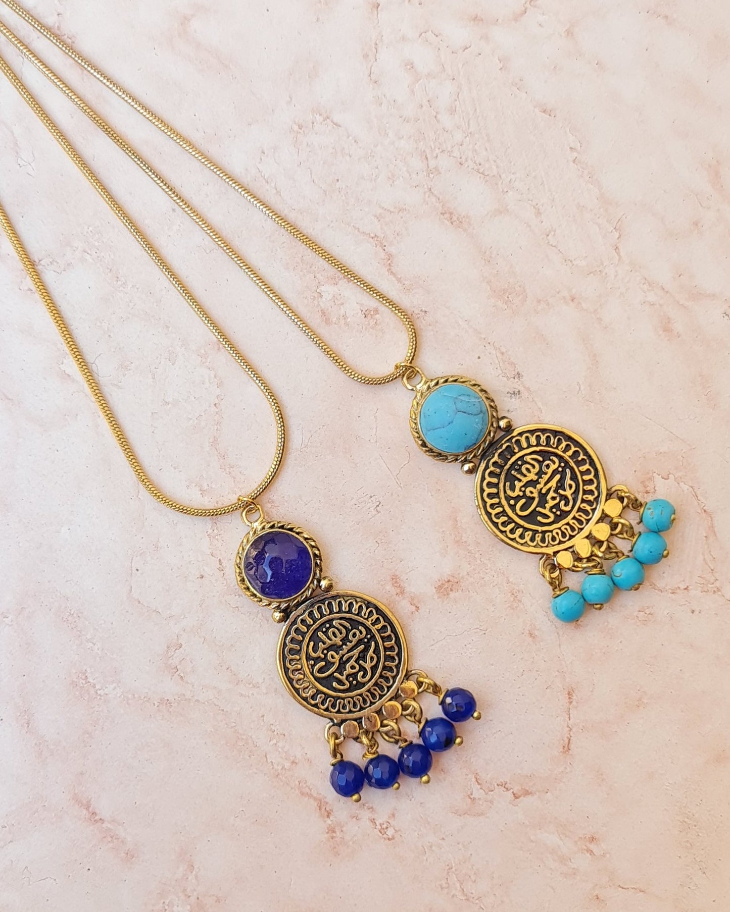 Vintage Copper & Stones Necklaces
