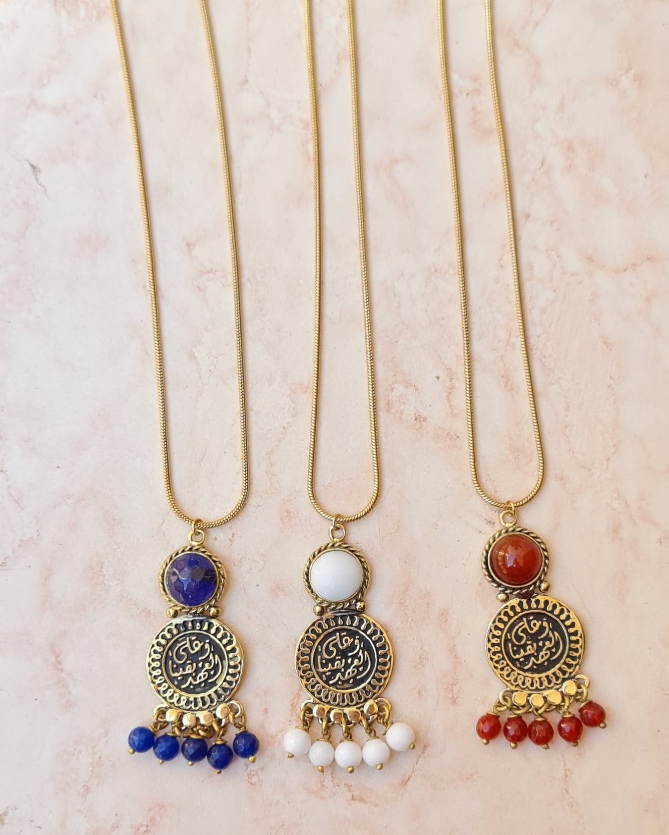 Vintage Copper & Stones Necklaces