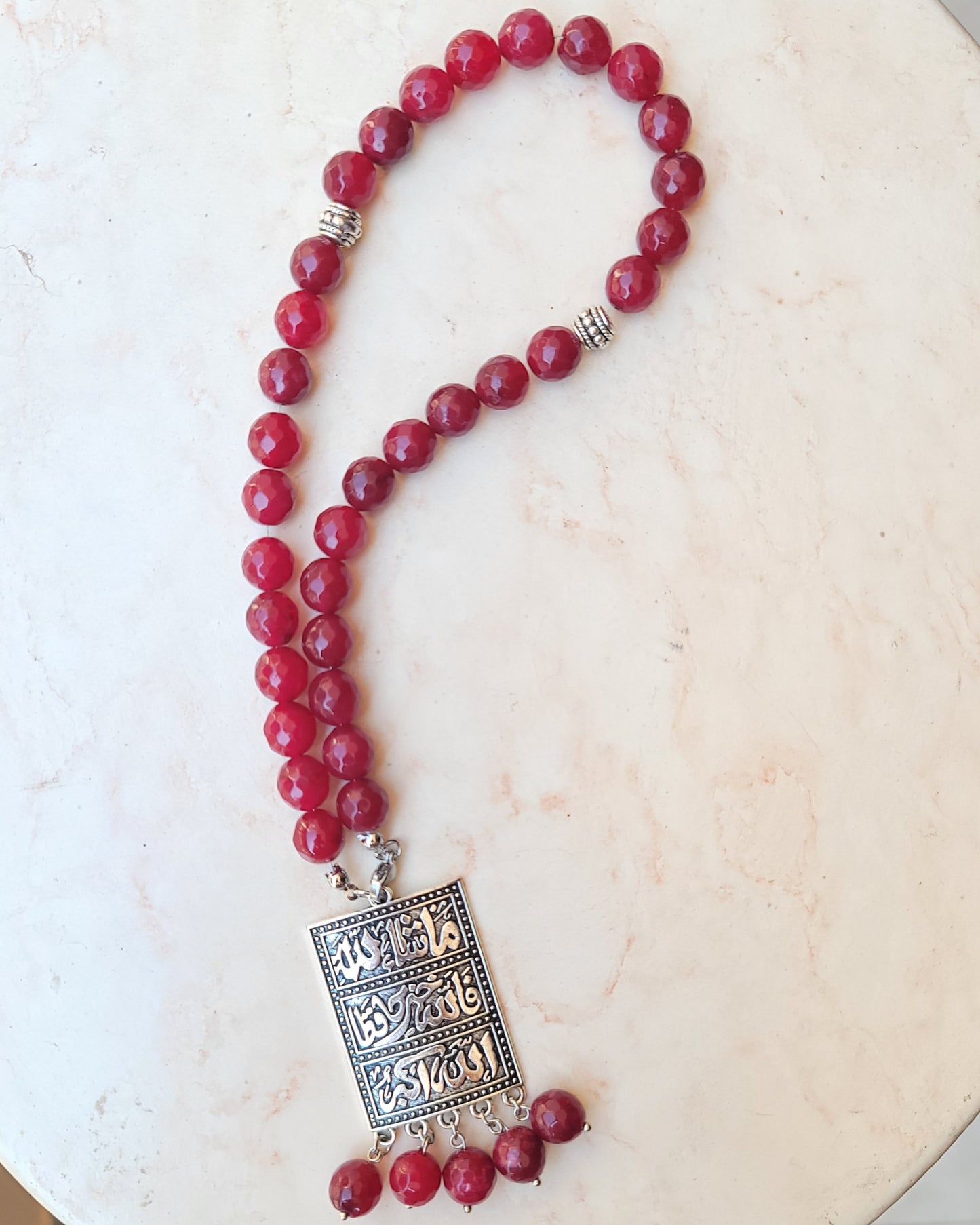 33 Beads Agate Sebha / Car Hanger