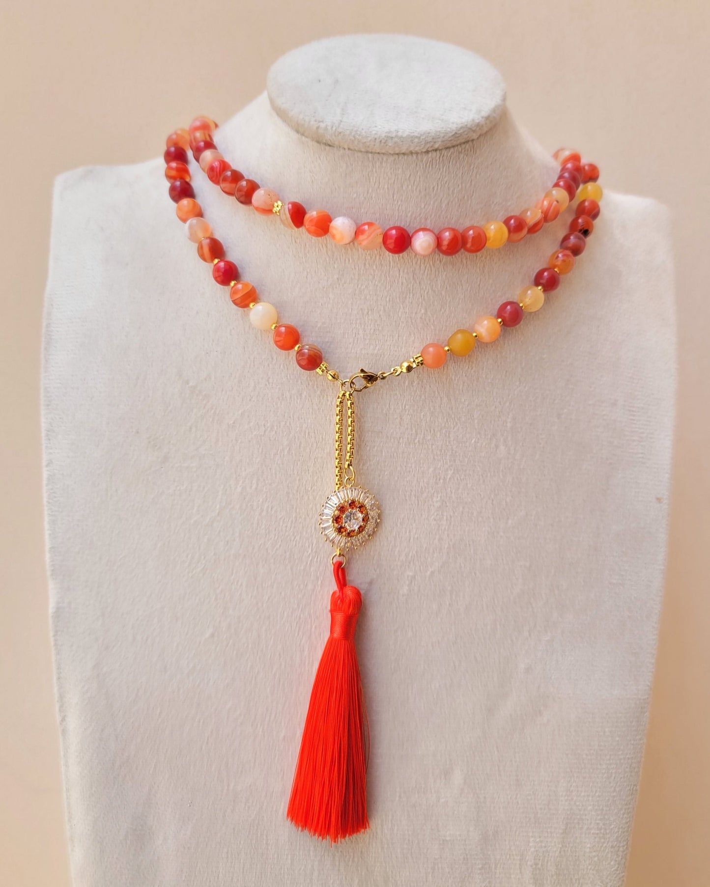 99 Wearable Long Agate Sebha / Necklace