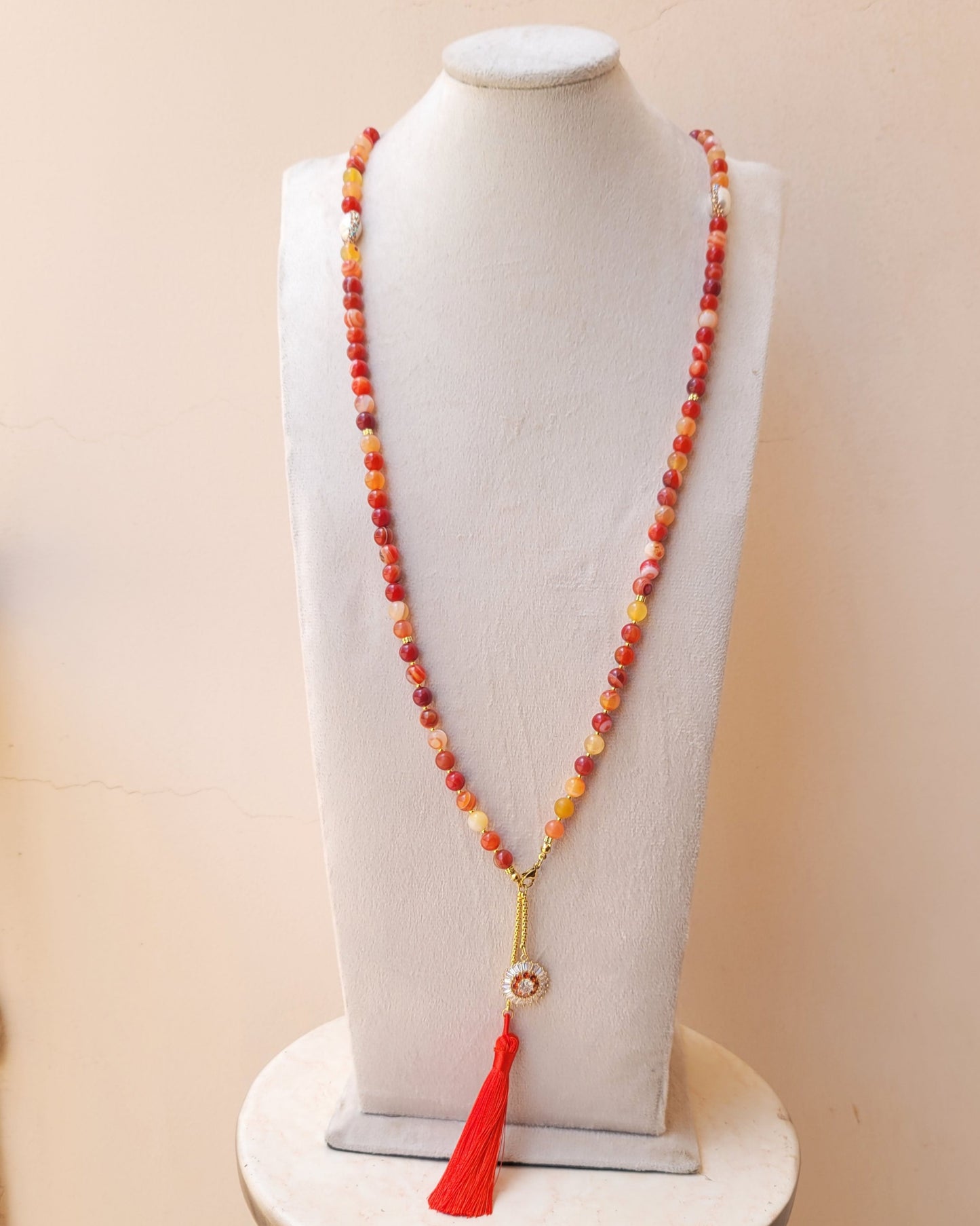 99 Wearable Long Agate Sebha / Necklace