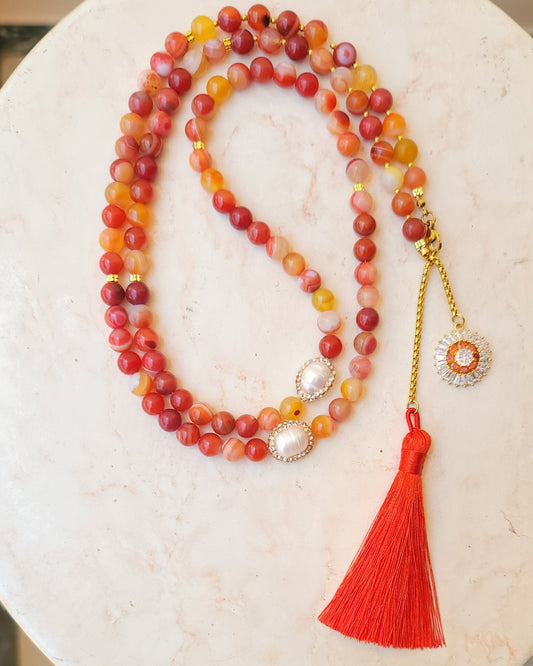 99 Wearable Long Agate Sebha / Necklace