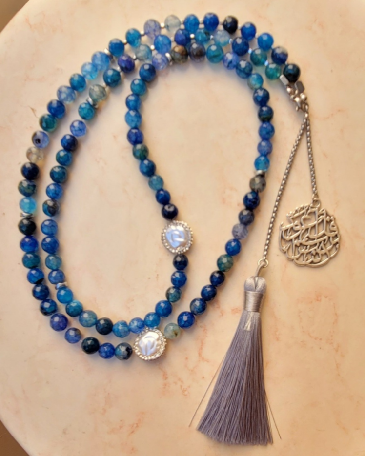 99 Wearable Long Agate Sebha / Necklace