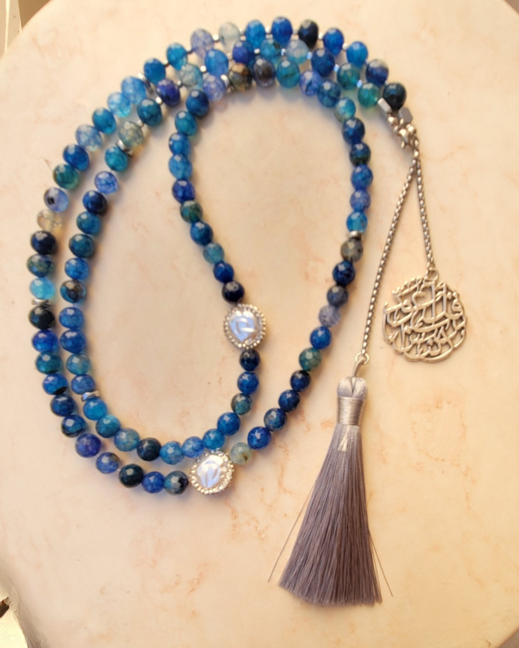 99 Wearable Long Agate Sebha / Necklace