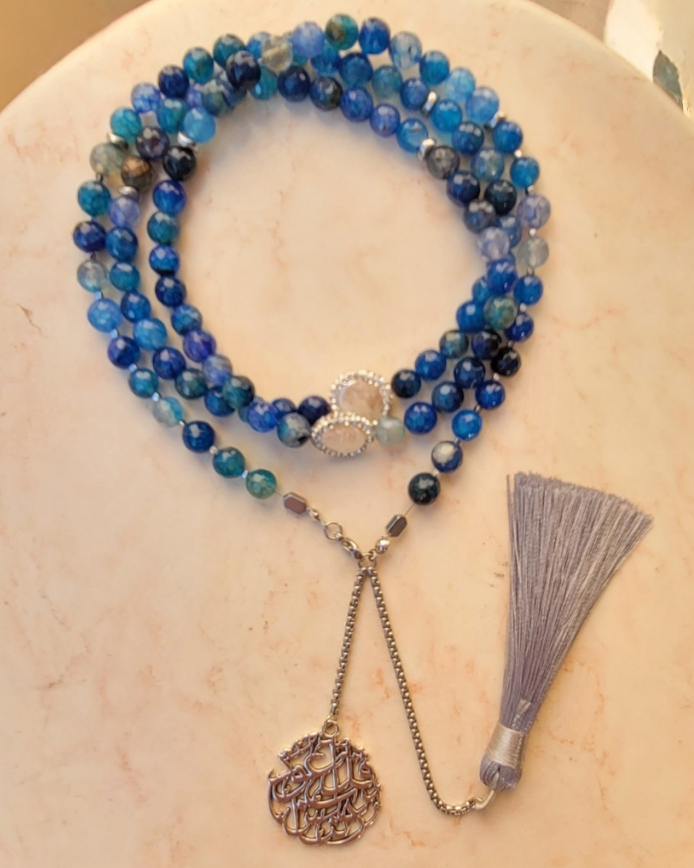 99 Wearable Long Agate Sebha / Necklace