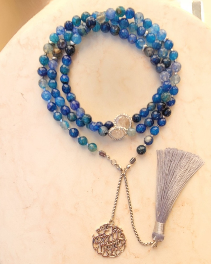 99 Wearable Long Agate Sebha / Necklace