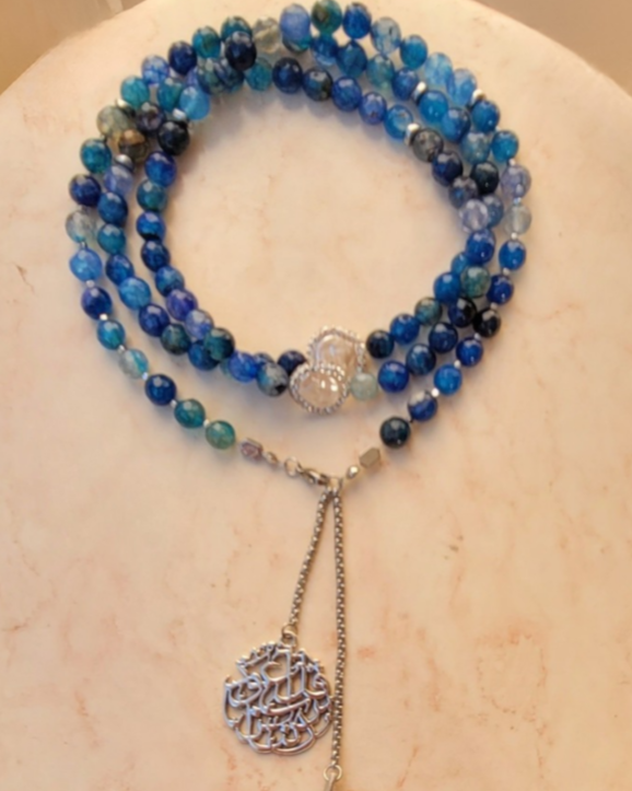 99 Wearable Long Agate Sebha / Necklace