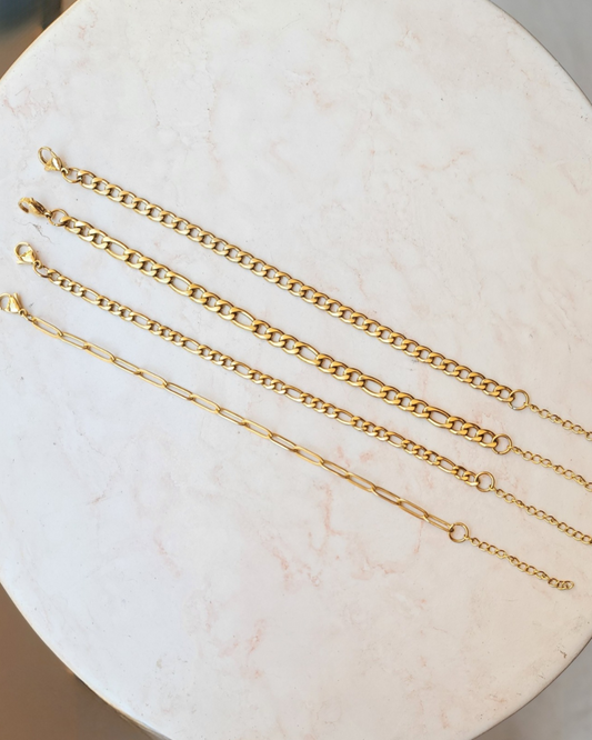 Minimalist Gold Plated Stainless Steel Bracelets