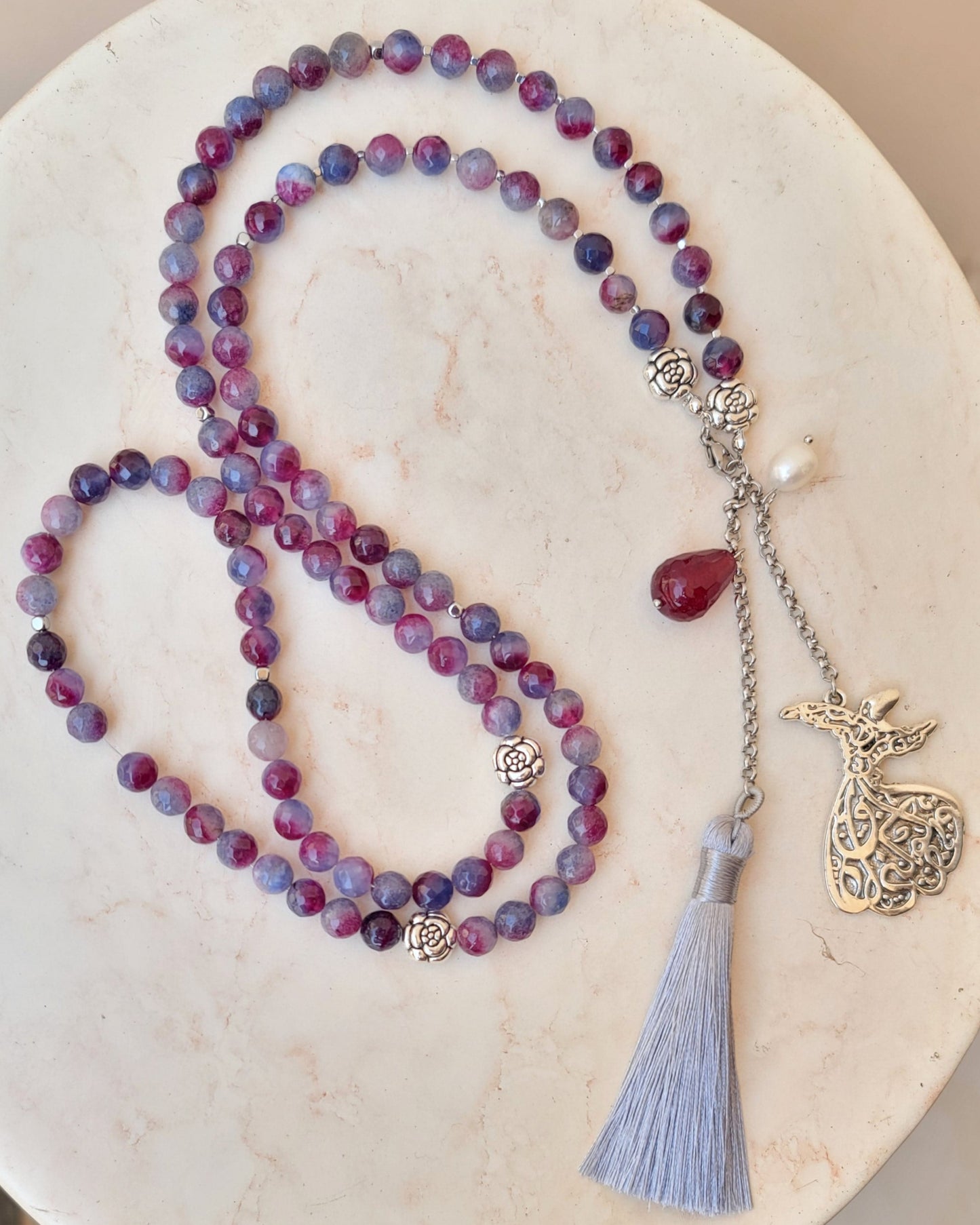 99 Wearable Long Agate Sebha / Necklace