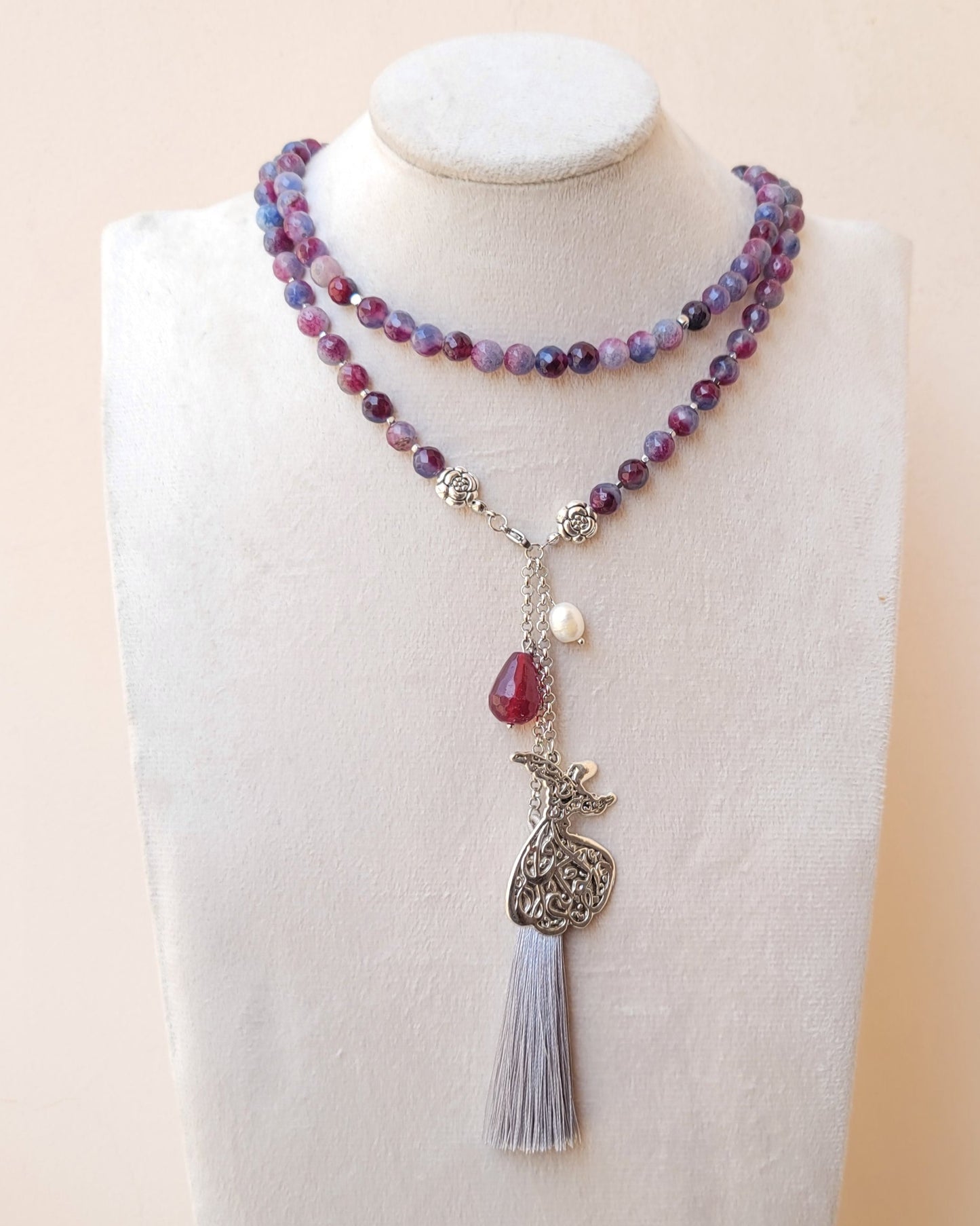 99 Wearable Long Agate Sebha / Necklace