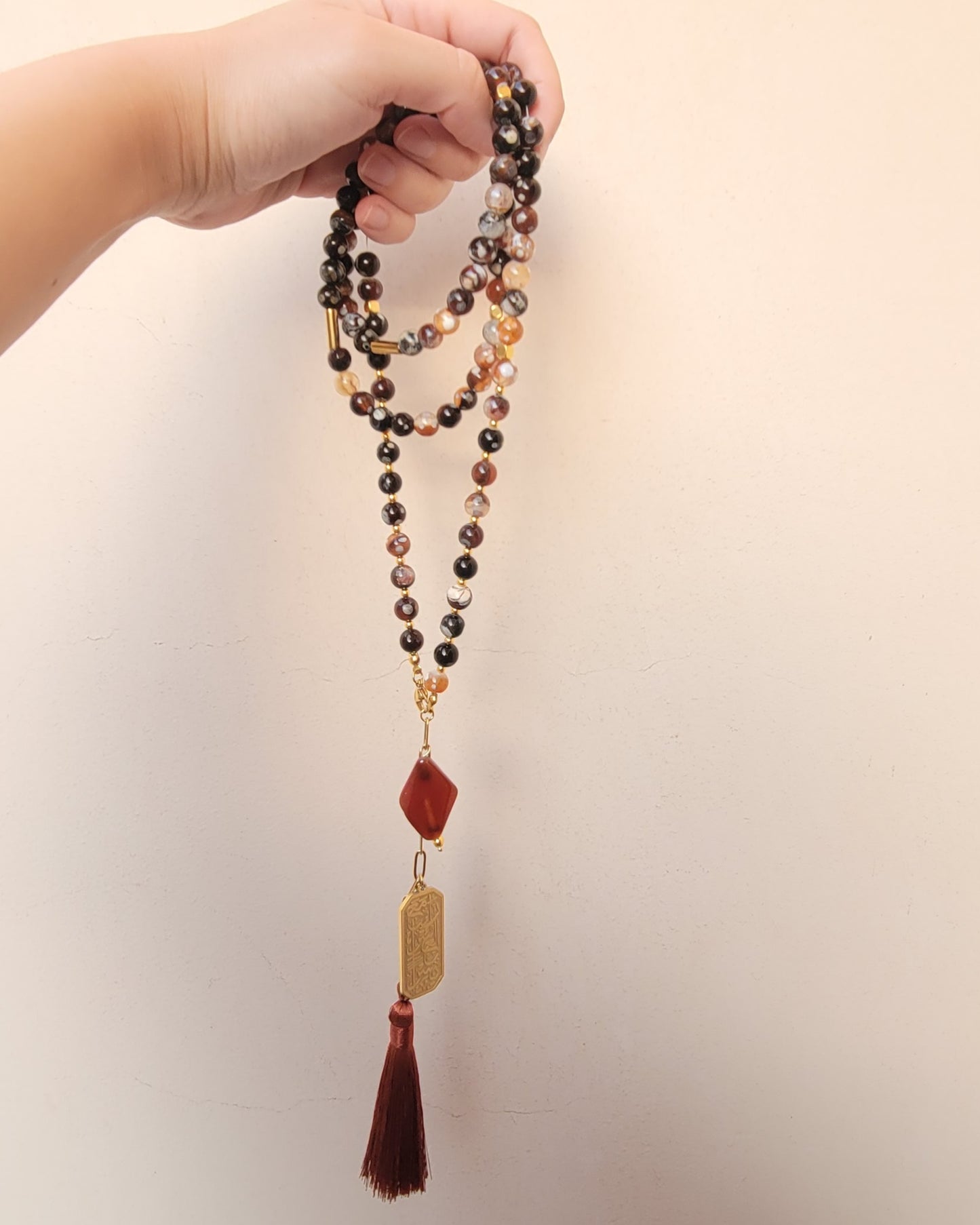 99 Wearable Long Agate Sebha / Necklace