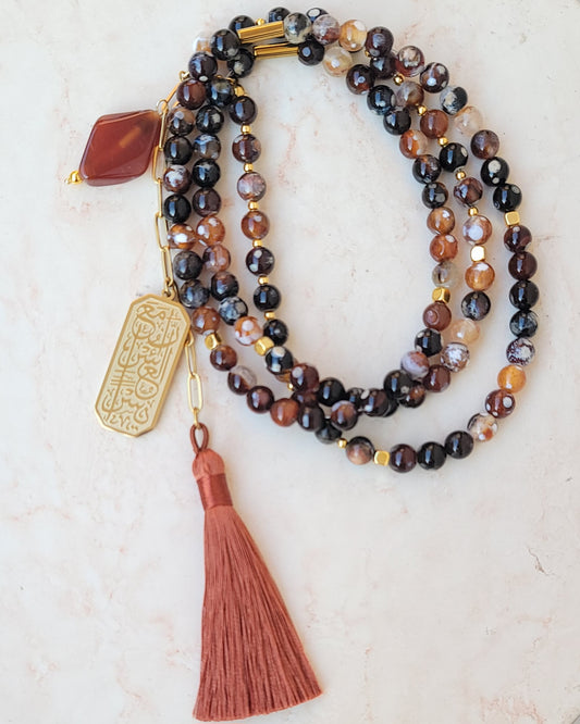 99 Wearable Long Agate Sebha / Necklace
